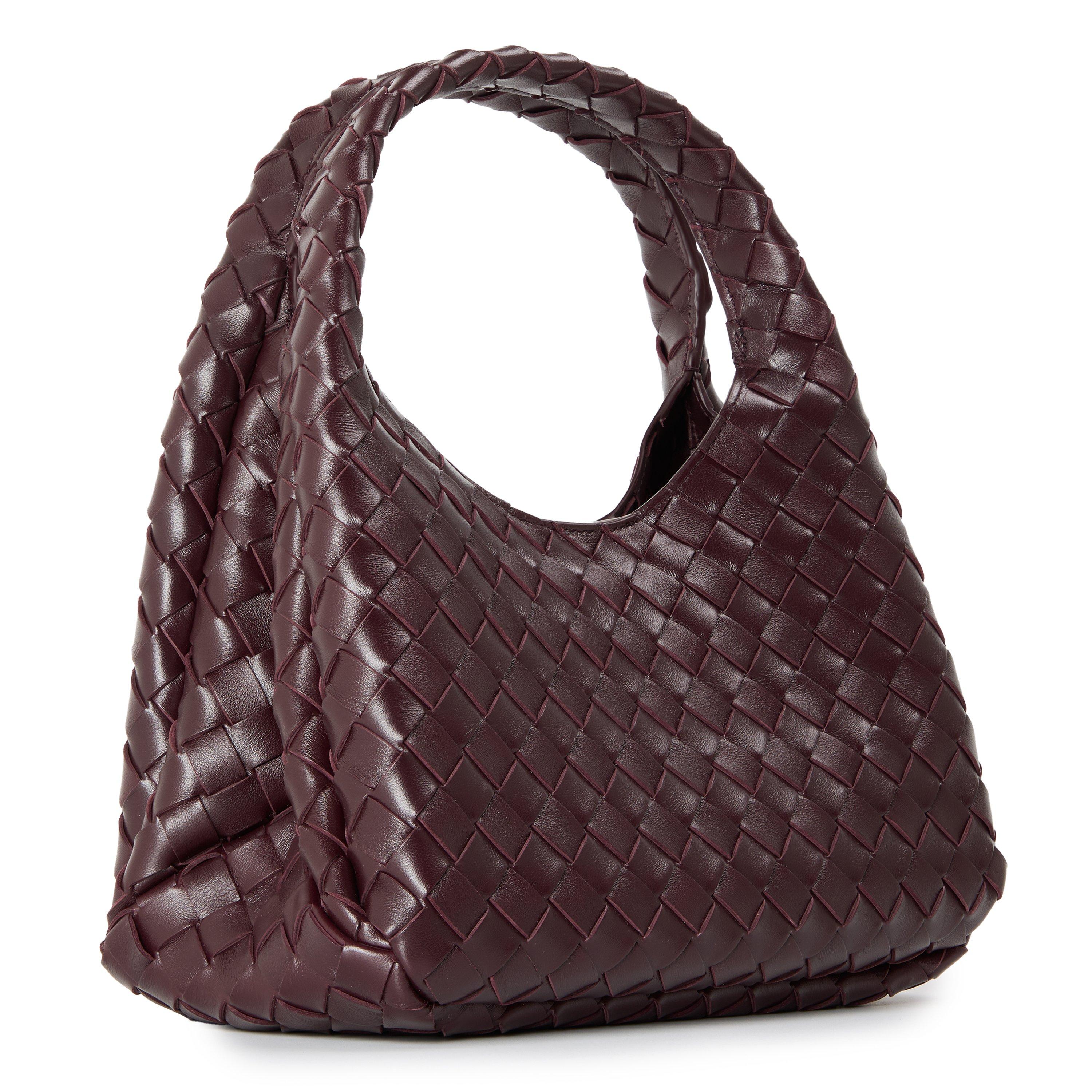 Dark Barolo - Bottega Veneta - Women's BV Small Hobo Bag - 2