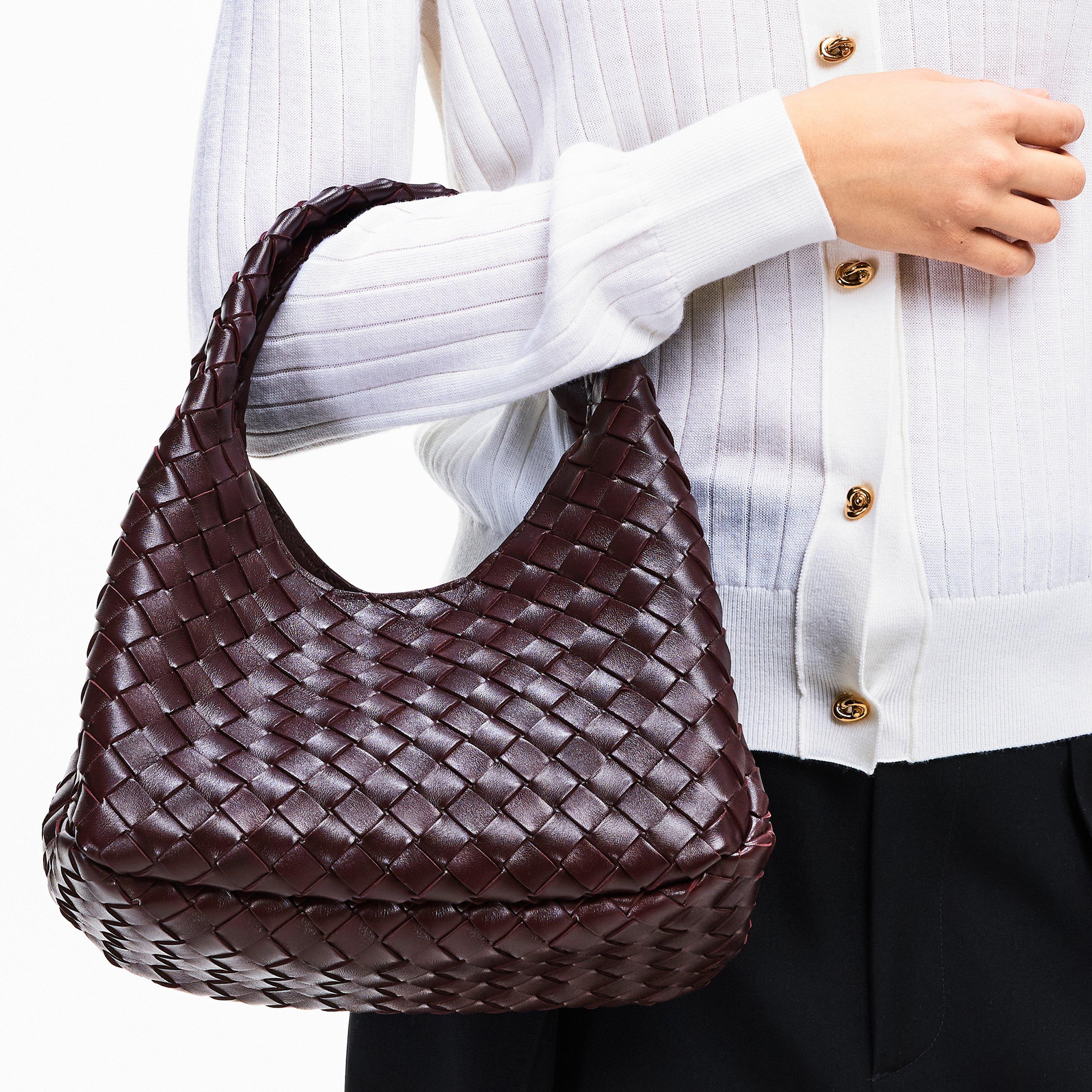 Dark Barolo - Bottega Veneta - Women's BV Small Hobo Bag - 3