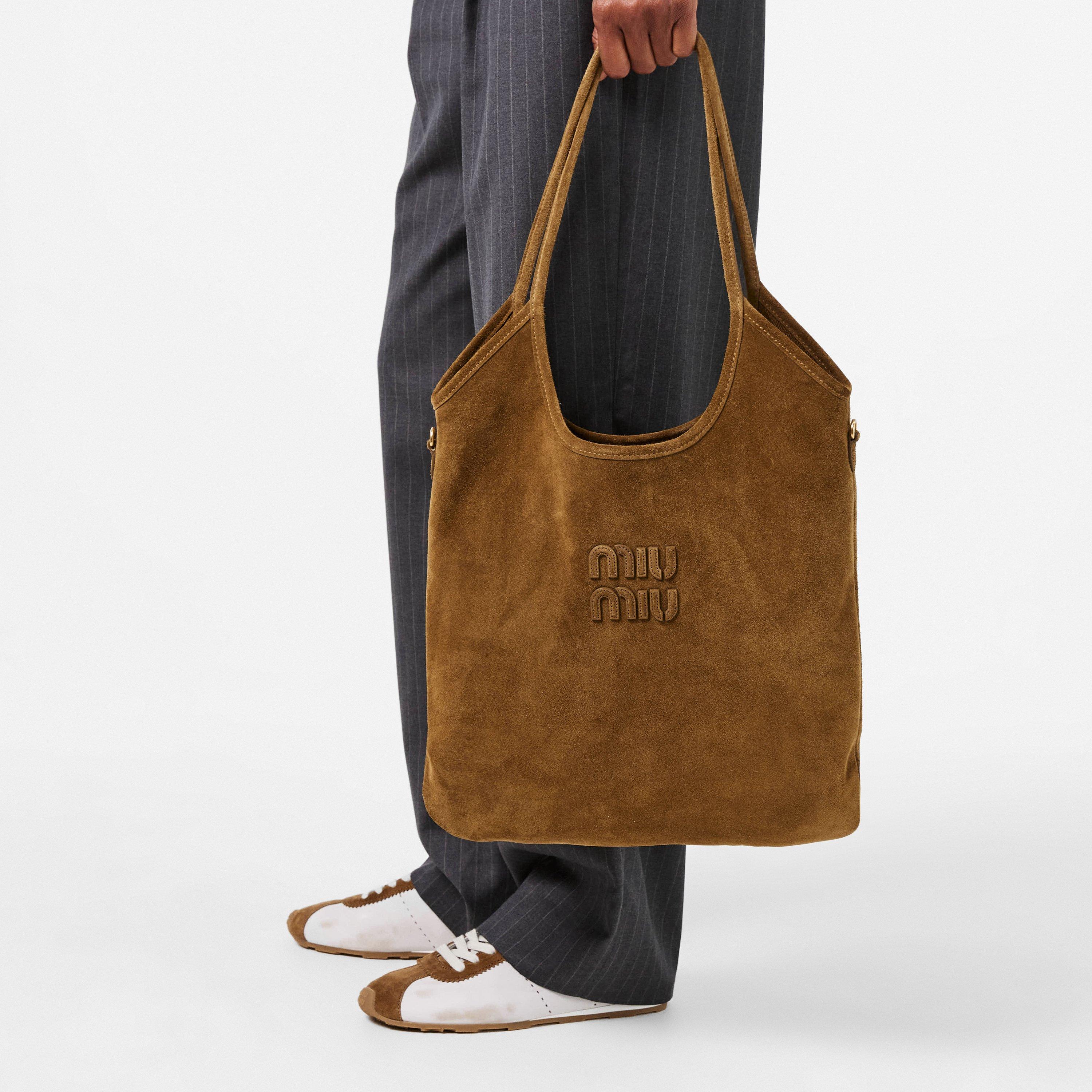 Oliva - Miu Miu - Women's Ivy Suede Tote Bags - 3