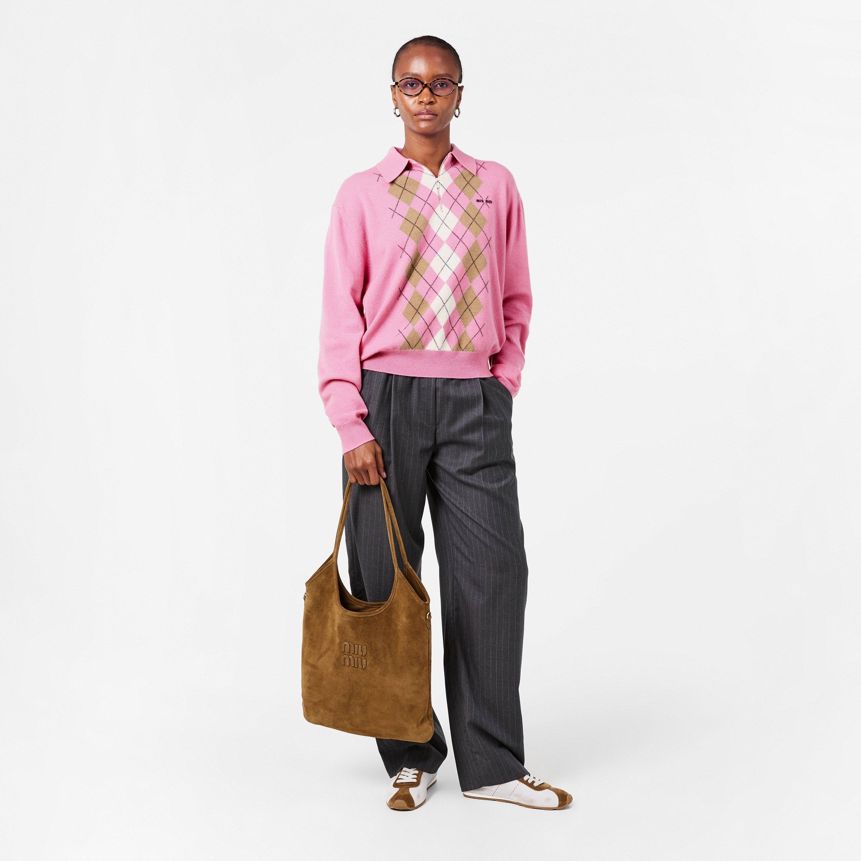 Oliva - Miu Miu - Women's Ivy Suede Tote Bags - 6