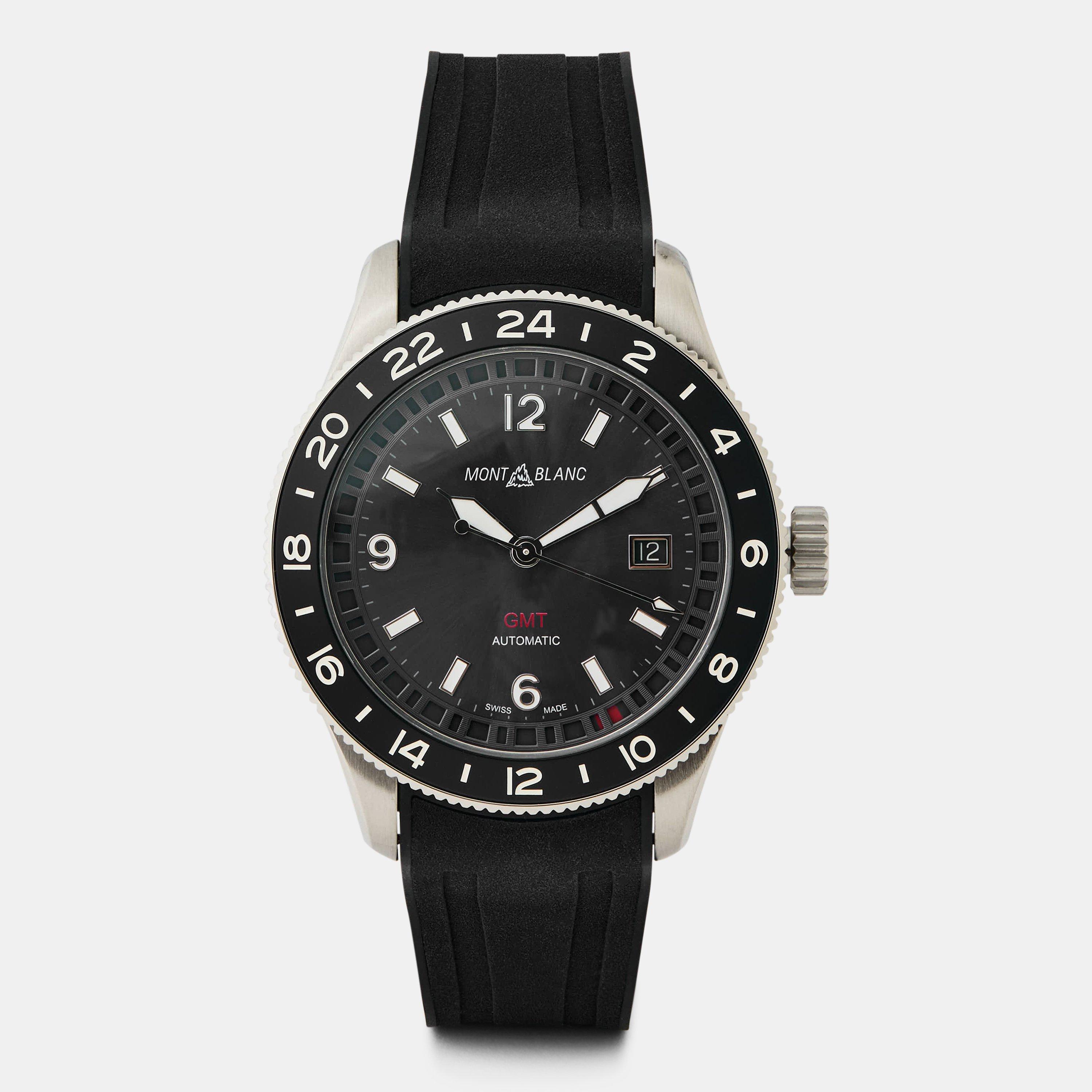 Montblanc Men's GMT Automatic Auto Analogue Watch - Black