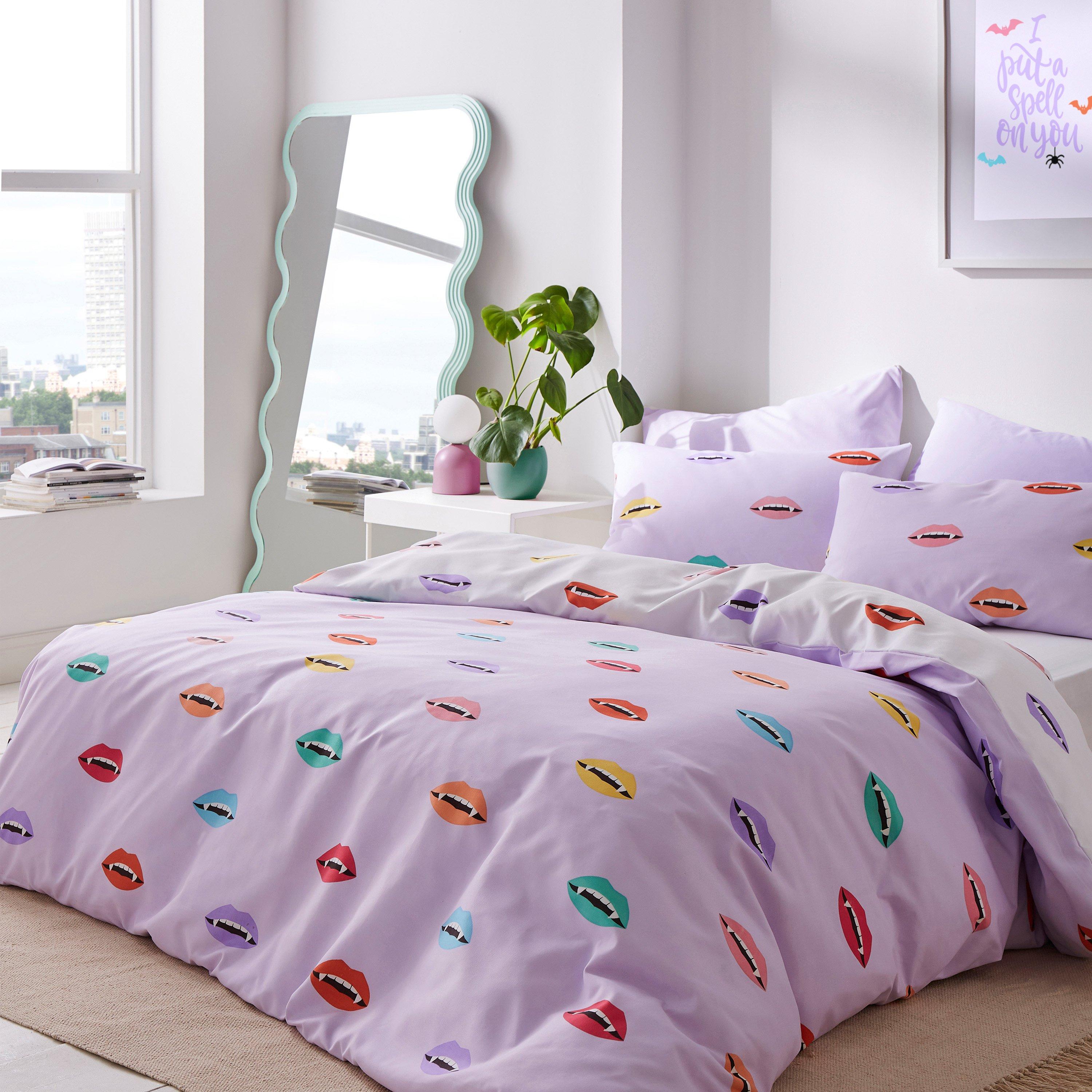 Lilac - Sassy B - Halloween Vamp Soft Microfibre Duvet Cover Set - 1