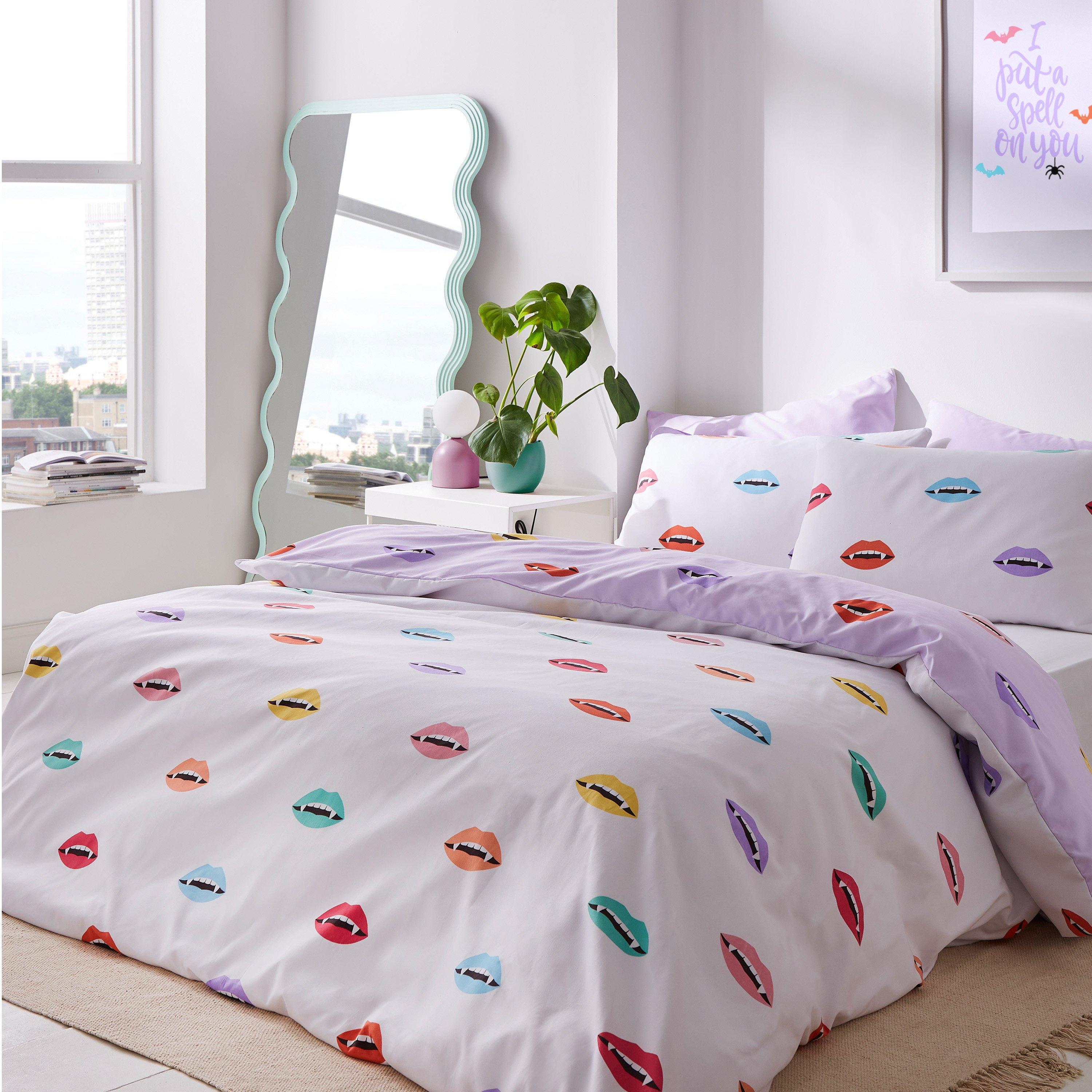 Lilac - Sassy B - Halloween Vamp Soft Microfibre Duvet Cover Set - 2