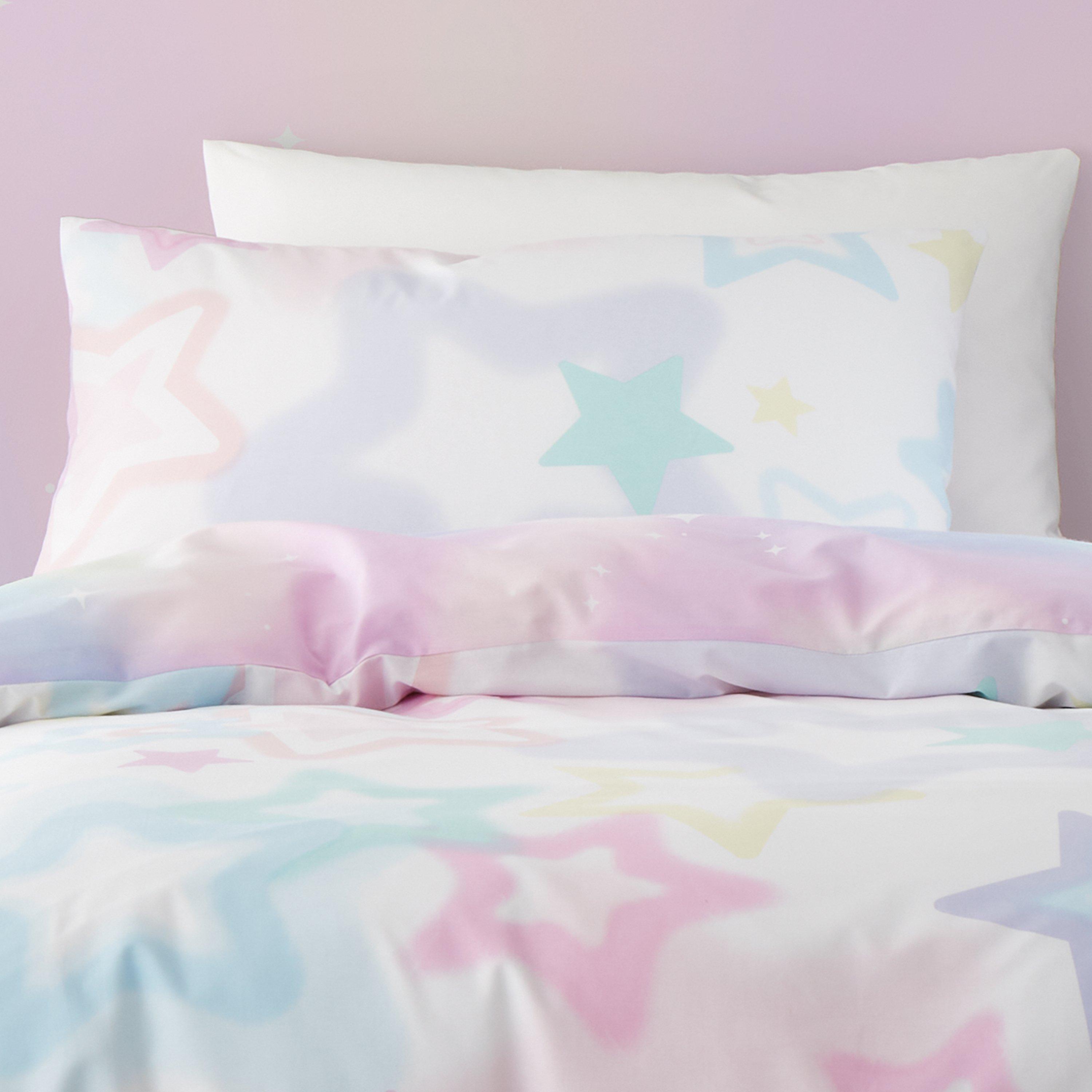 White - Catherine Lansfield - Ombre Stars Reversible Duvet Cover Set - 3