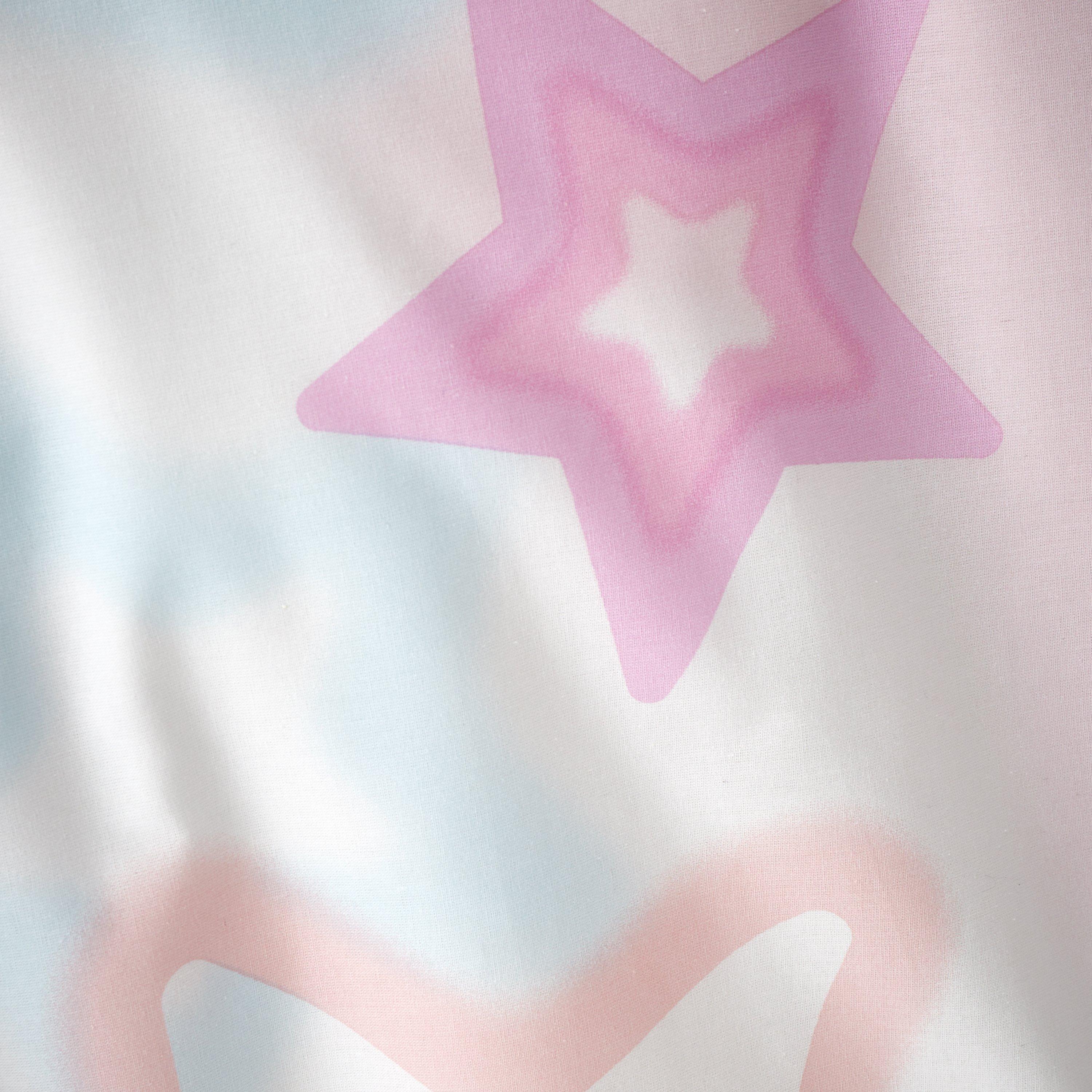 White - Catherine Lansfield - Ombre Stars Reversible Duvet Cover Set - 5