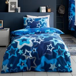 Catherine Lansfield Ombre Stars Reversible Duvet Cover Set