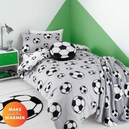 Catherine Lansfield Football Fleece Reversible Duvet Cover Set