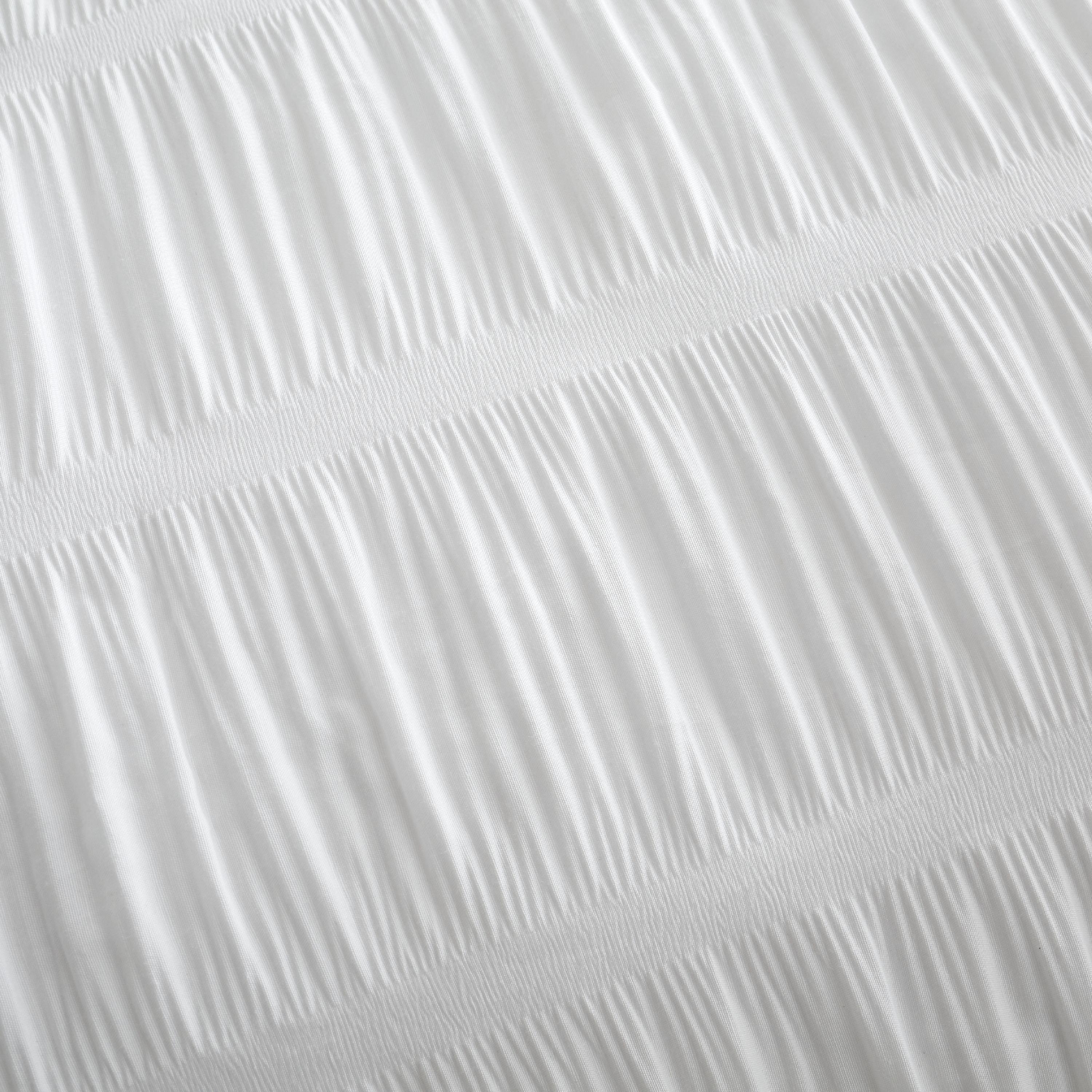 White - Catherine Lansfield - Seersucker Duvet Cover Set - 4