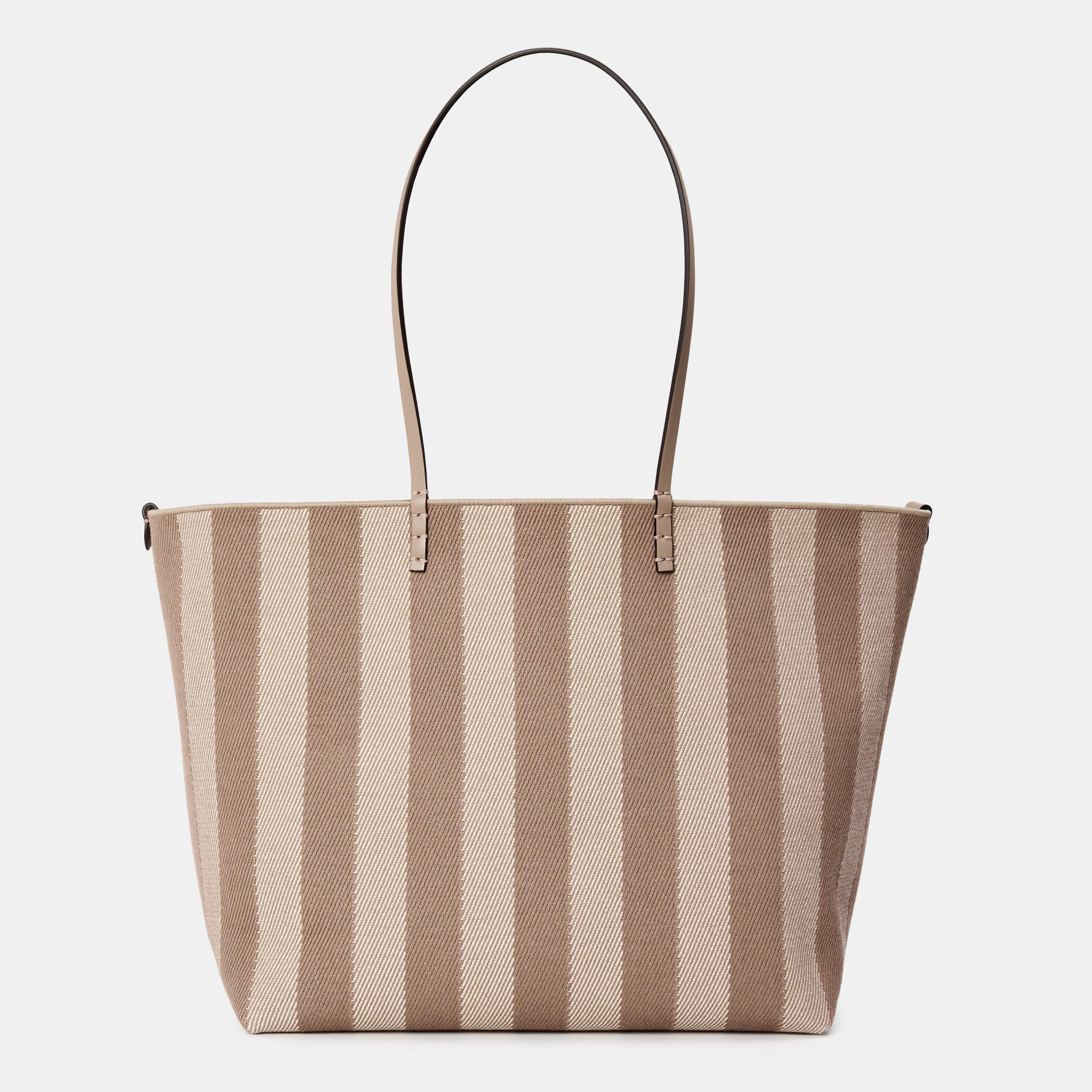 Fendi Large Reversible Stripe Tote Bag
