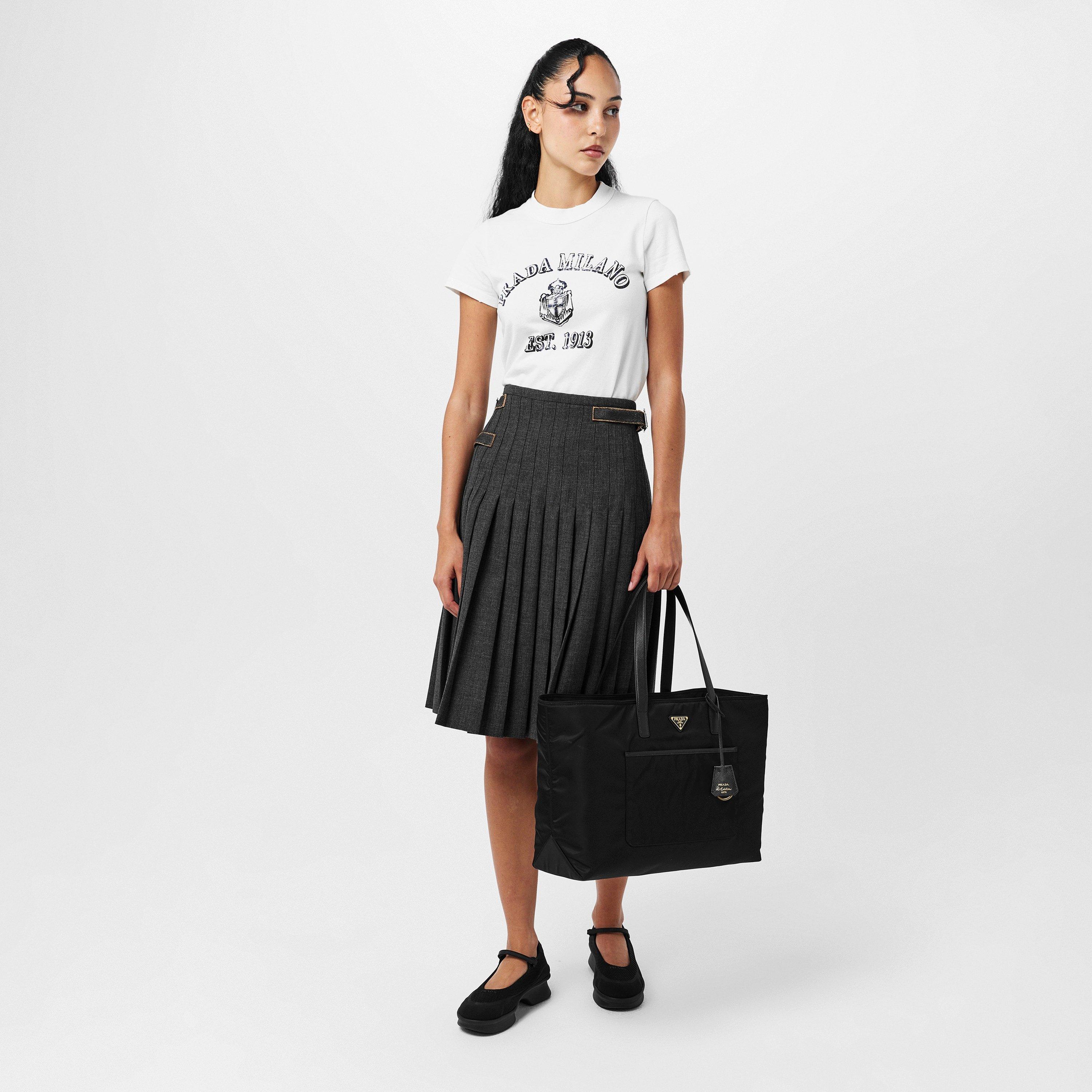 Nero/Gold - Prada - Re Nylon Tote Bag - 6