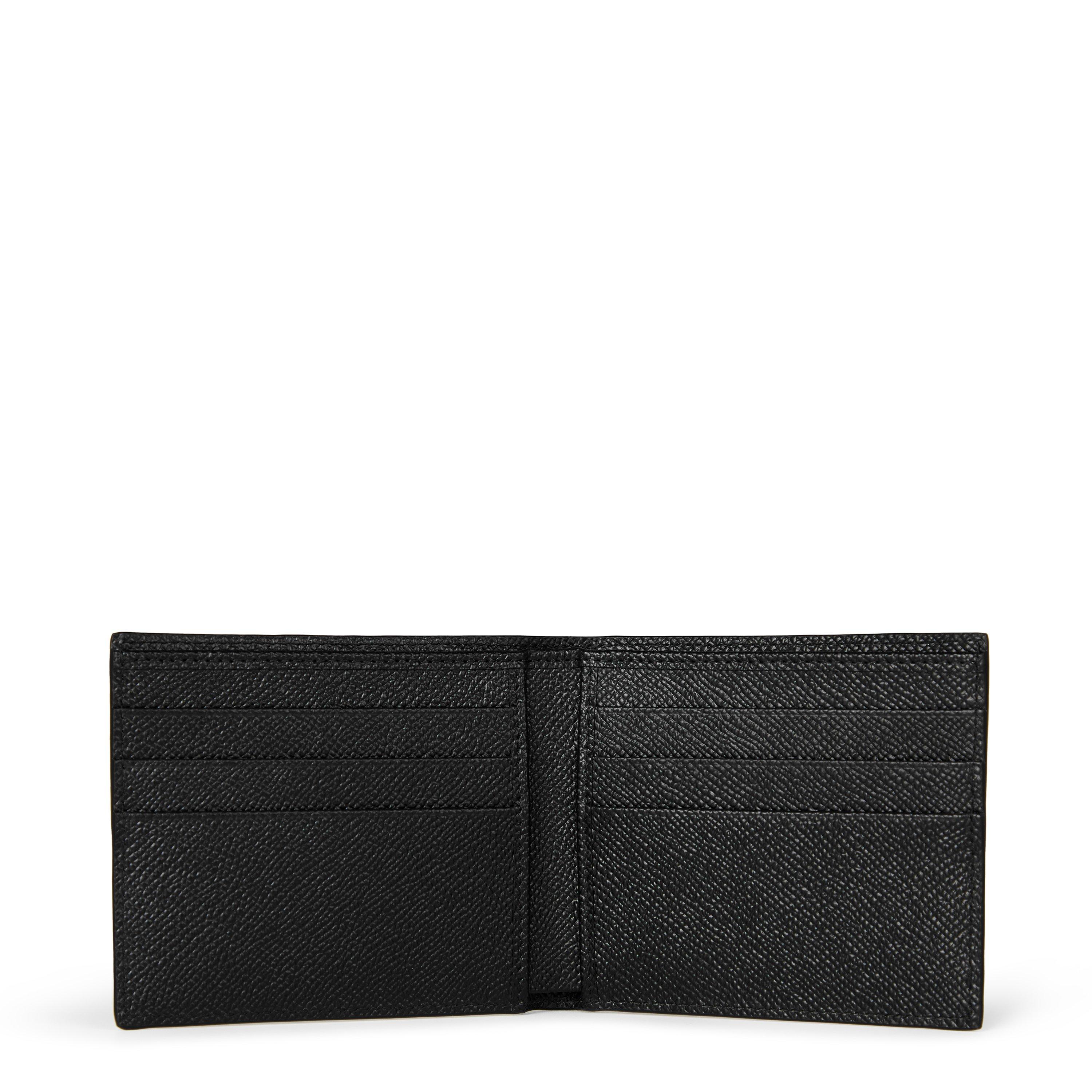 Black 80999 - Dolce and Gabbana - Men's Logo Plaque Calf Leather Bi-Fold Wallet - 4