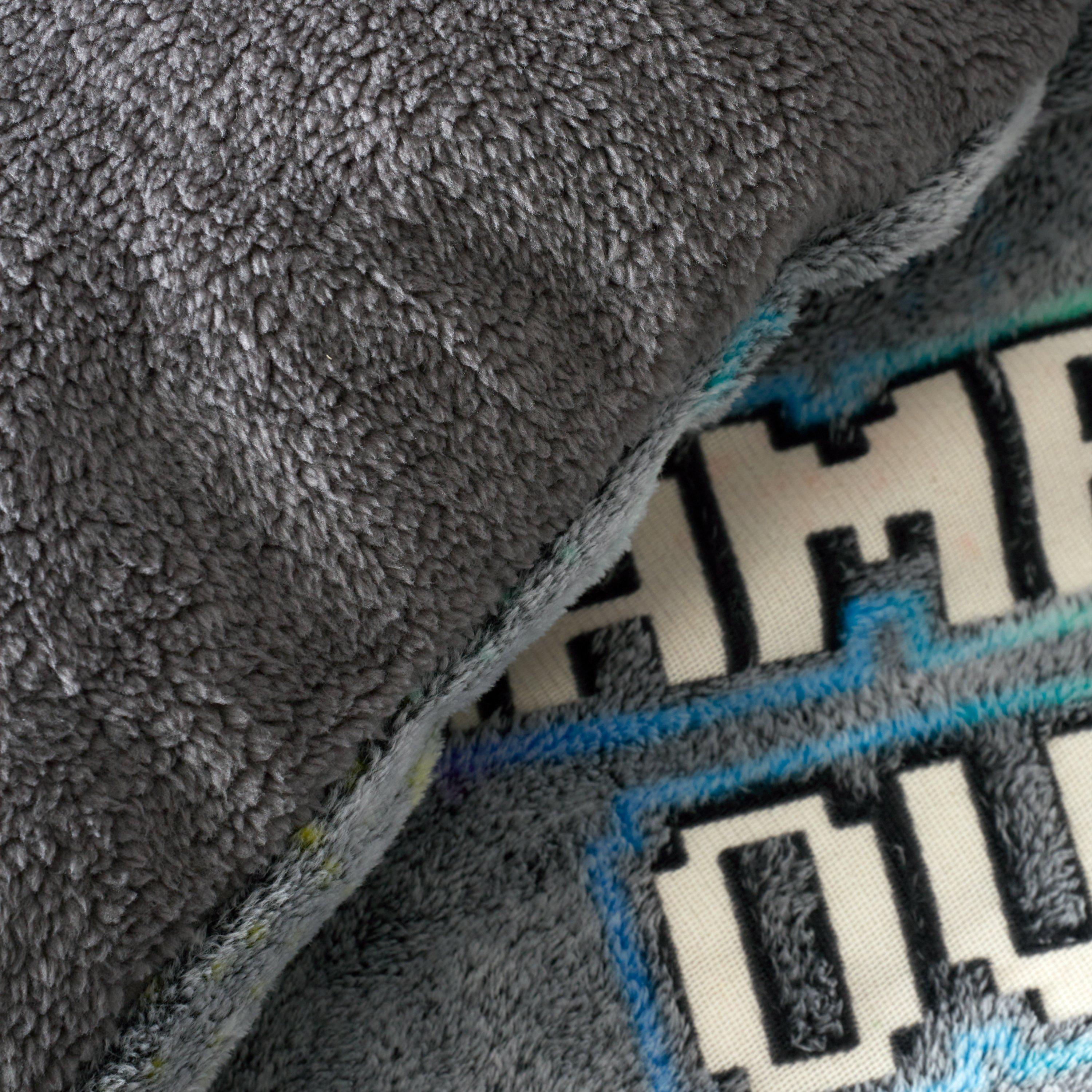 Black - Catherine Lansfield - Game Over Glow in the Dark Fleece Duvet Cover Set - 4