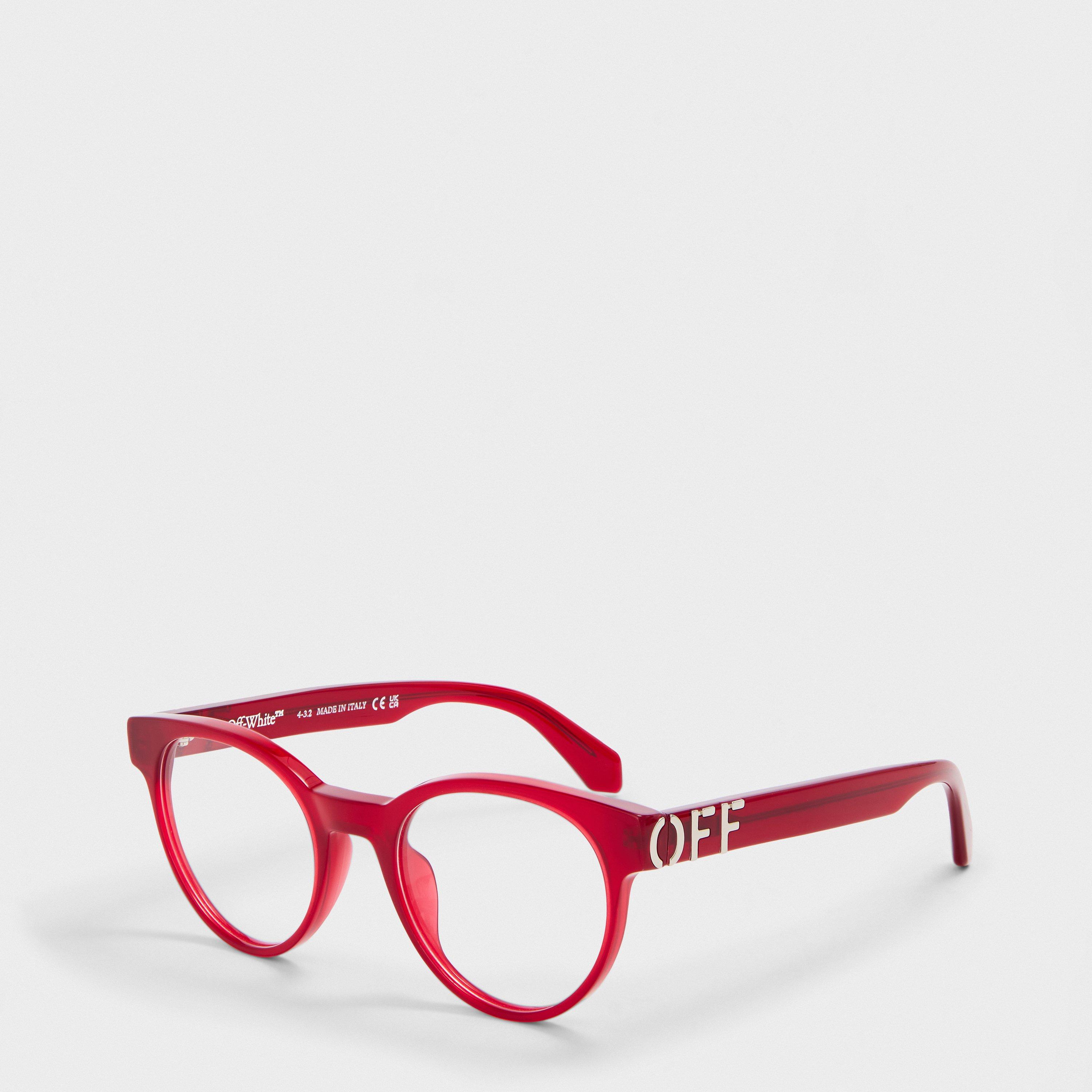 Off White Reading Glasses - Burgundy