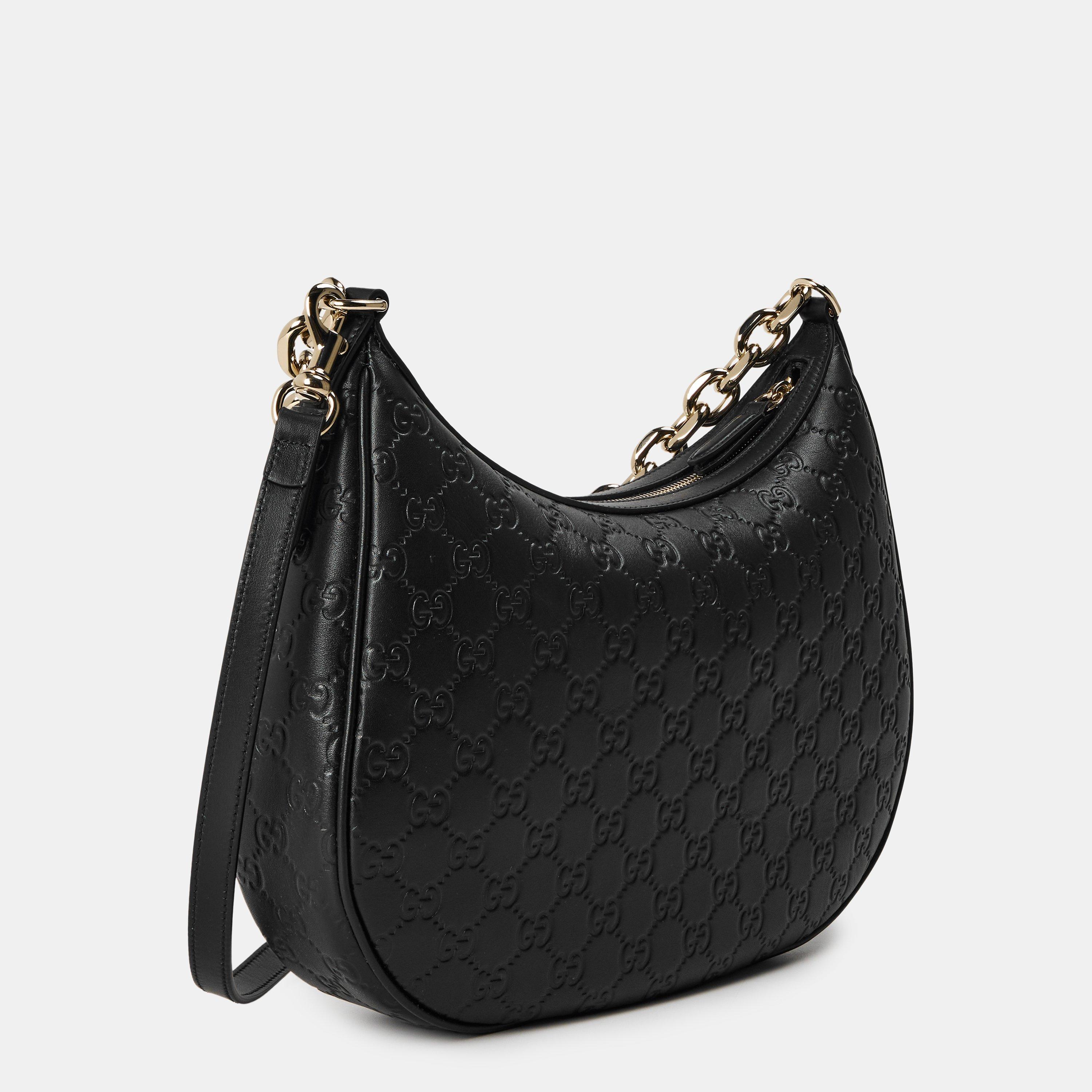 Black - Gucci - Womens GG Emblem Shoulder Bag - 2