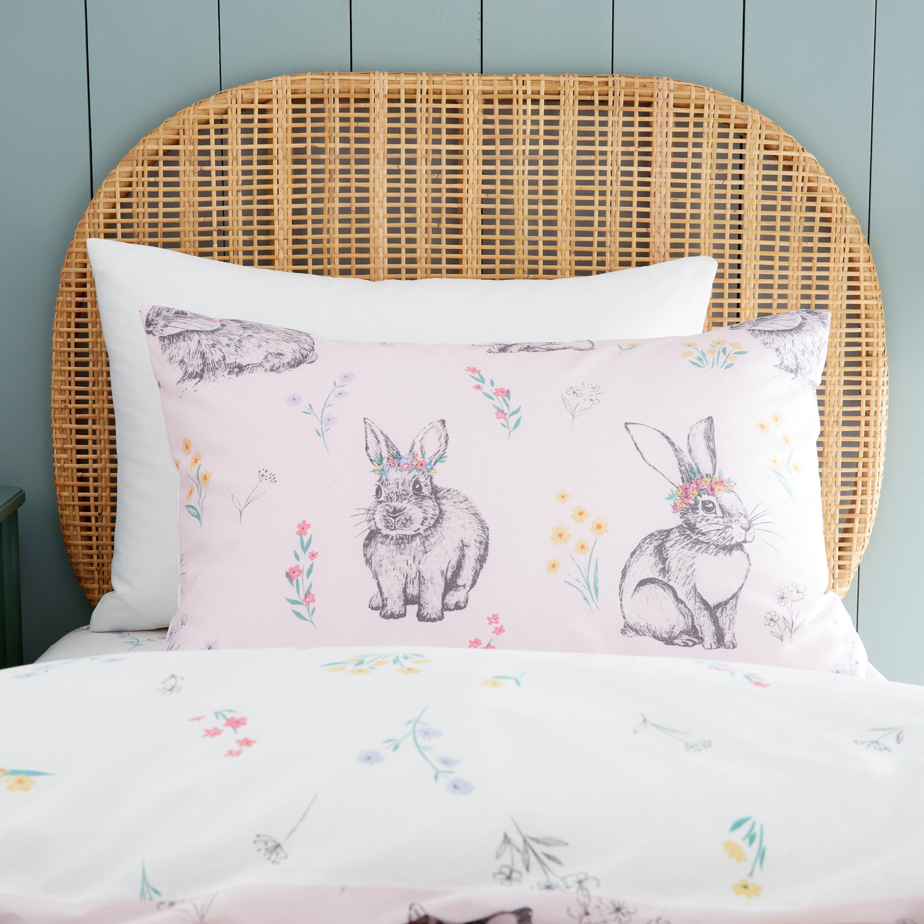 Pink - Catherine Lansfield - Bunny Tails Ditsy Flowers Duvet Cover Set - 3
