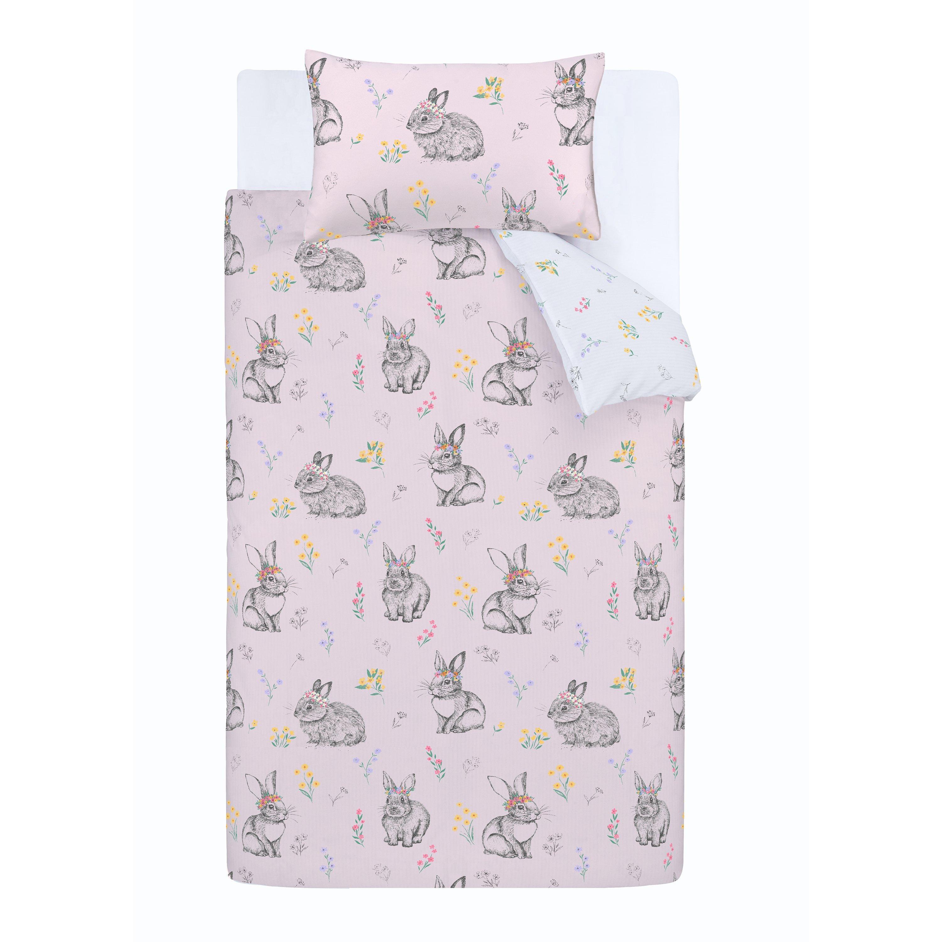 Pink - Catherine Lansfield - Bunny Tails Ditsy Flowers Duvet Cover Set - 6