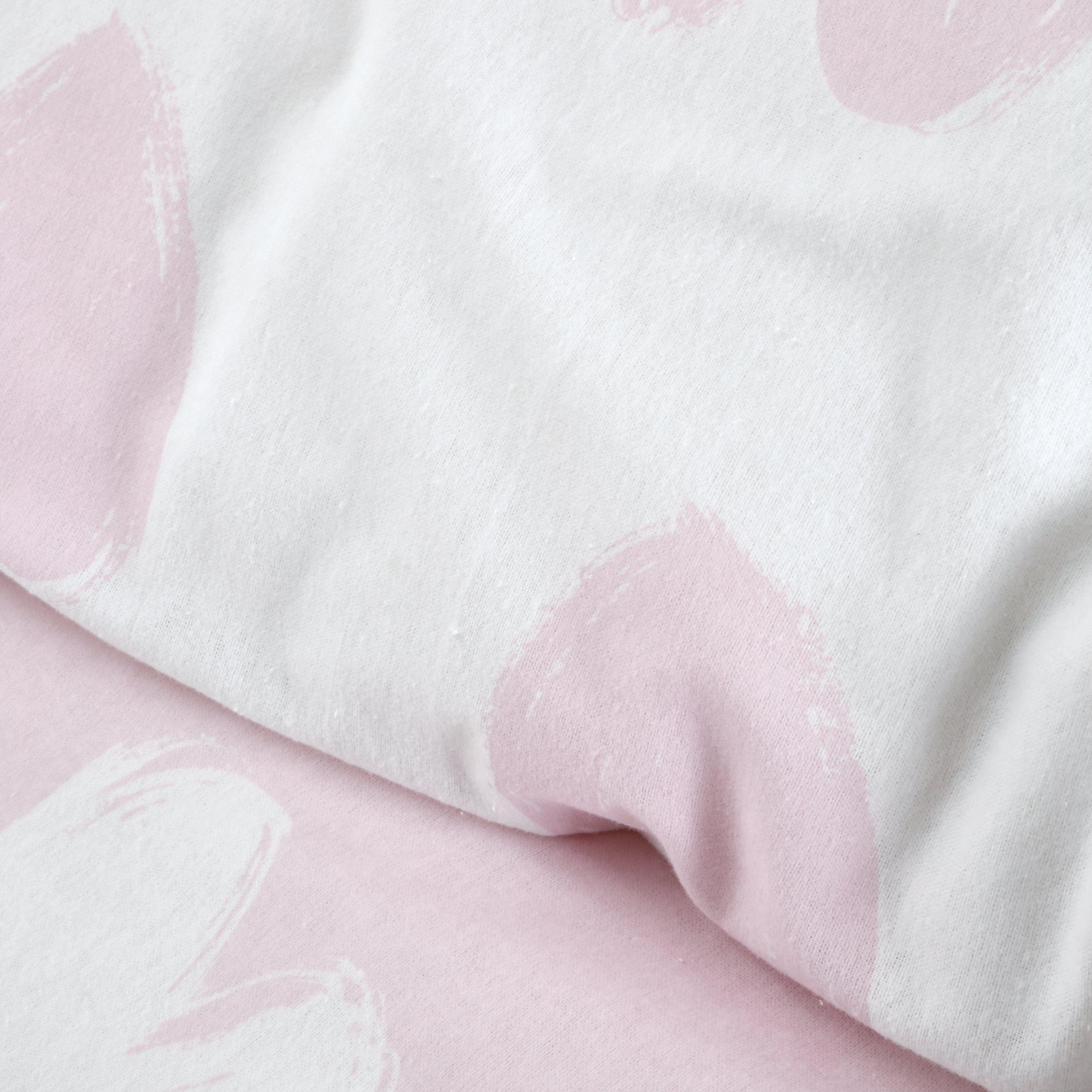 Pink - Catherine Lansfield - Brushed Cotton Hearts Reversible Duvet Cover Set - 4