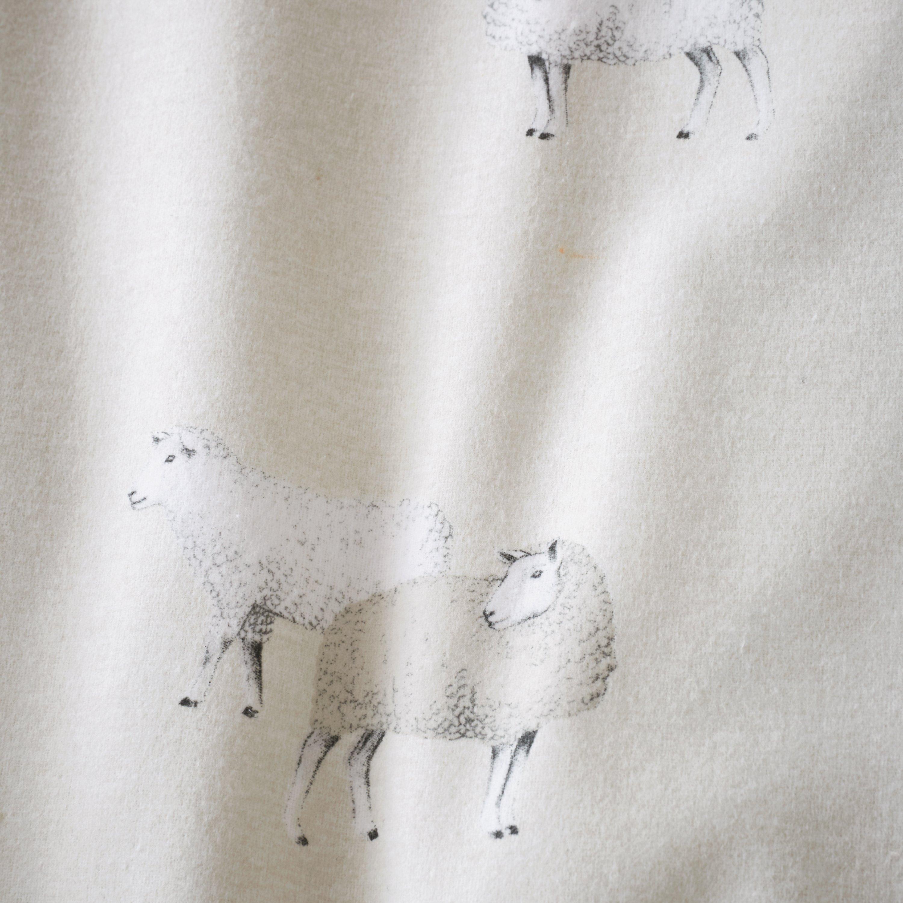 Natural - Catherine Lansfield - Brushed Cotton Sheep Reversible Duvet Cover Set - 4
