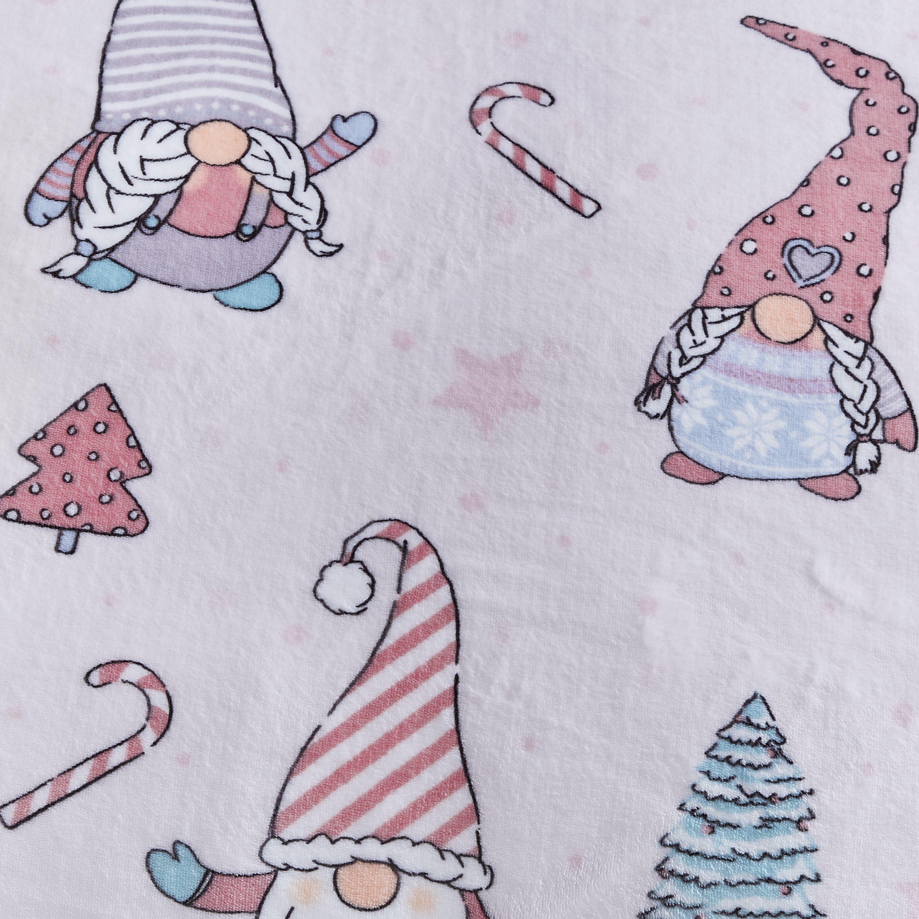 Pink - Catherine Lansfield - Christmas Festive Gnomes Cosy Duvet Cover Set - 3