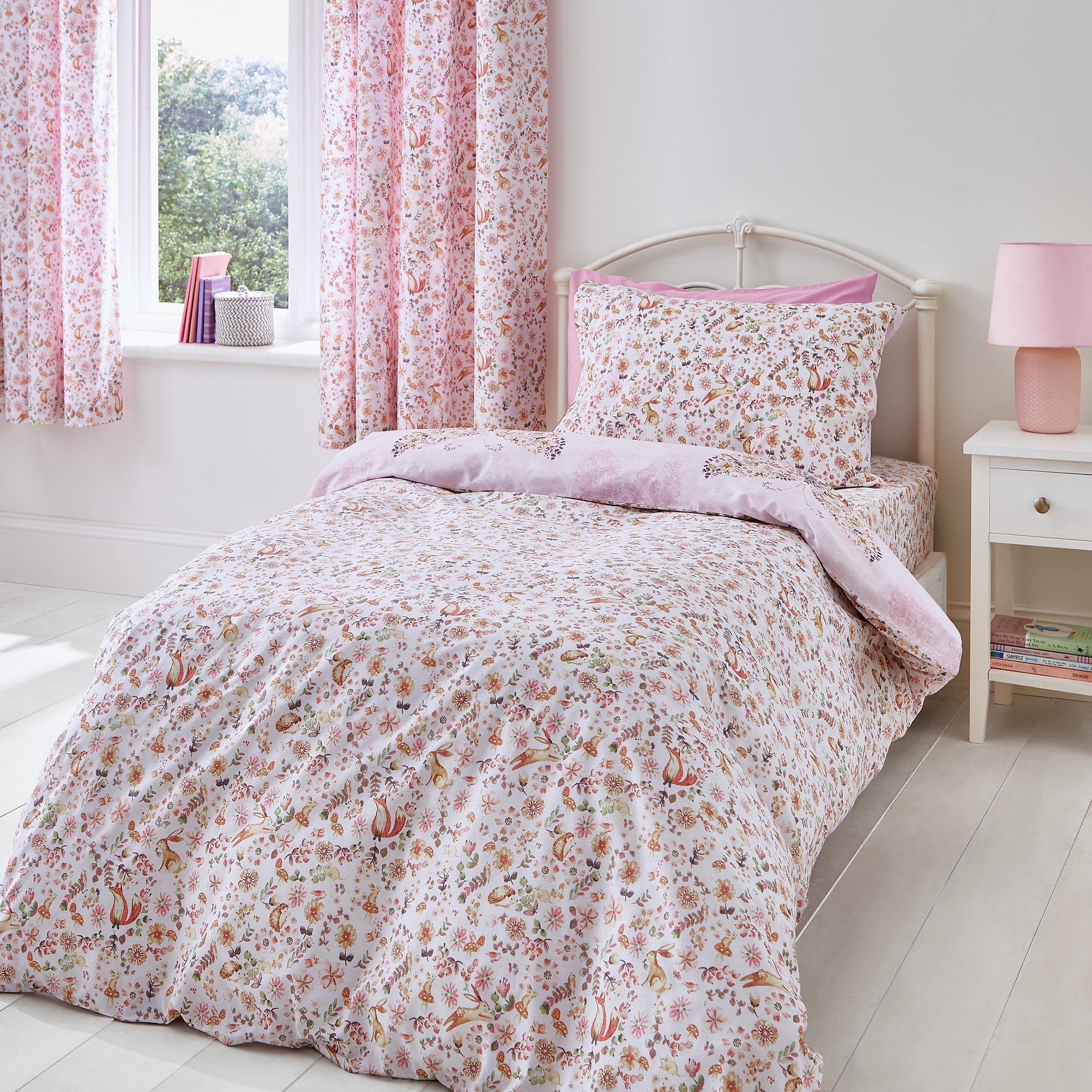 Pink - Catherine Lansfield - Enchanted Butterfly Reversible Duvet Cover Set - 2