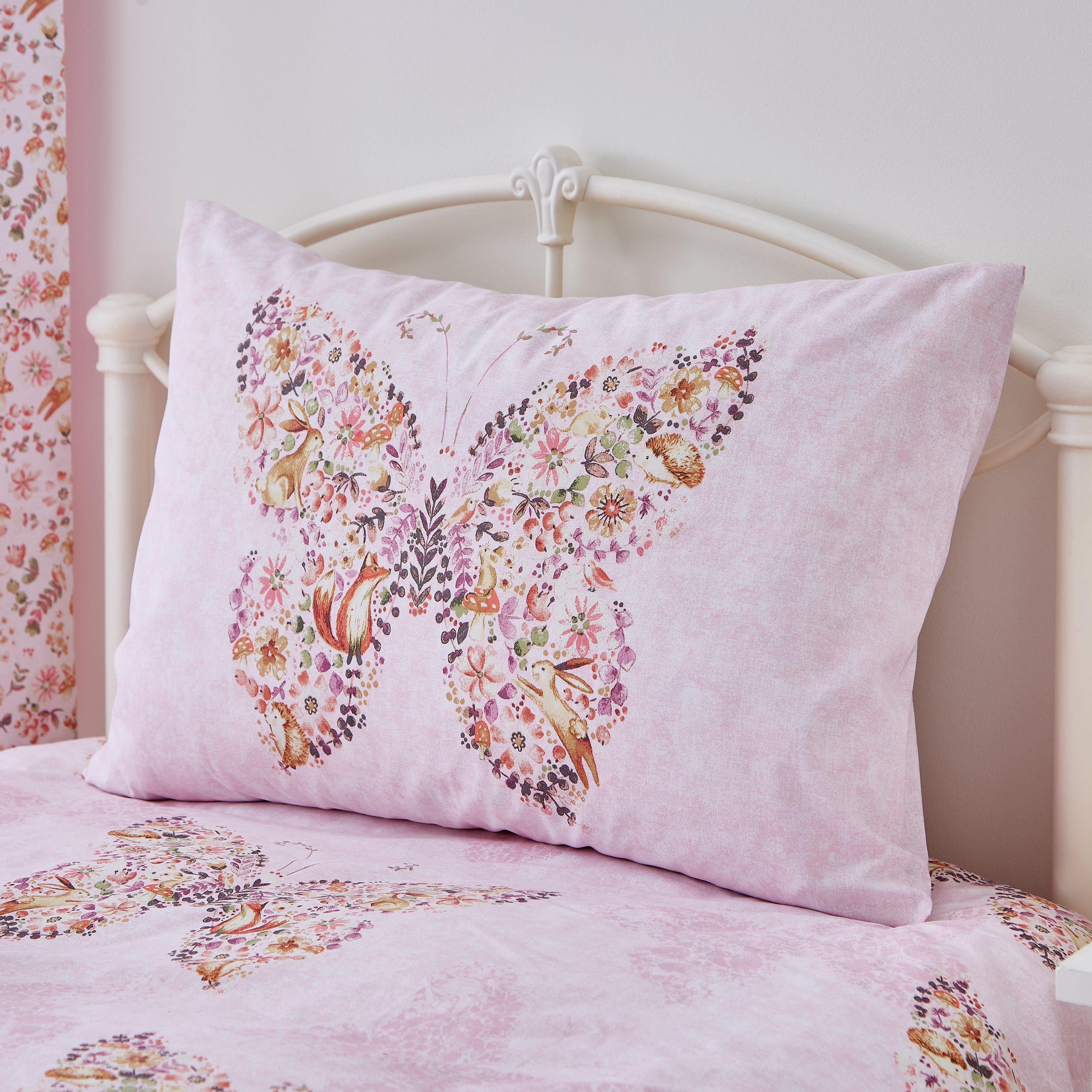 Pink - Catherine Lansfield - Enchanted Butterfly Reversible Duvet Cover Set - 3