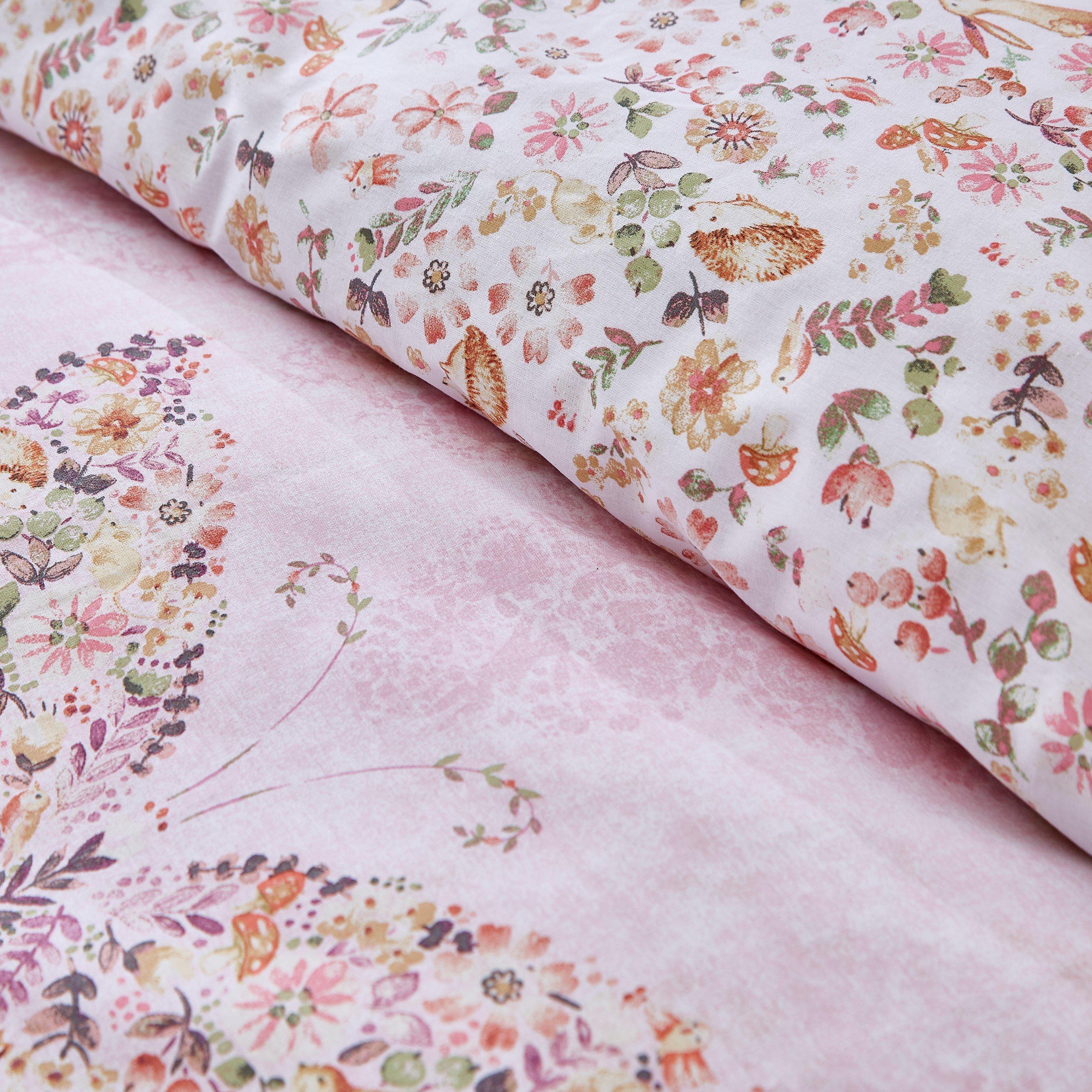 Pink - Catherine Lansfield - Enchanted Butterfly Reversible Duvet Cover Set - 4