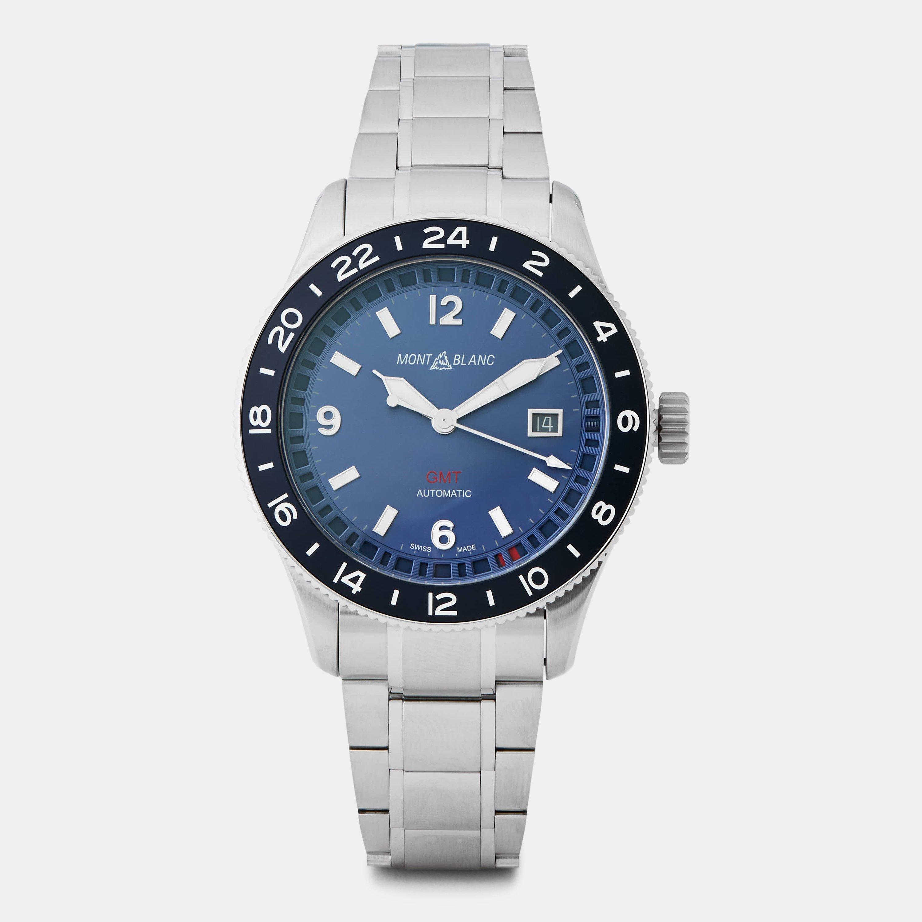 Montblanc Men's GMT Automatic Analogue Watch - Blue