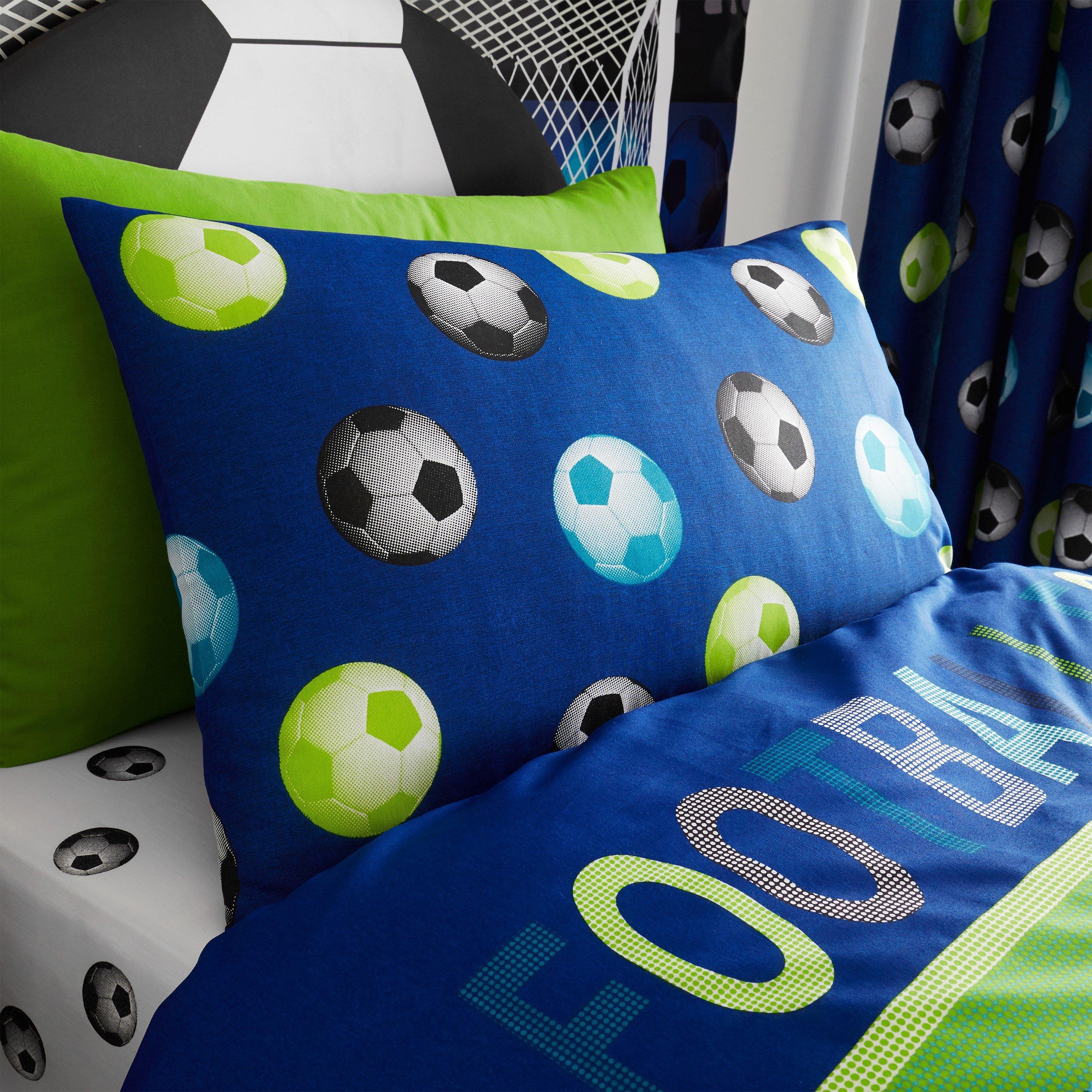 Blue - Catherine Lansfield - Football Reversible Duvet Cover Set - 2