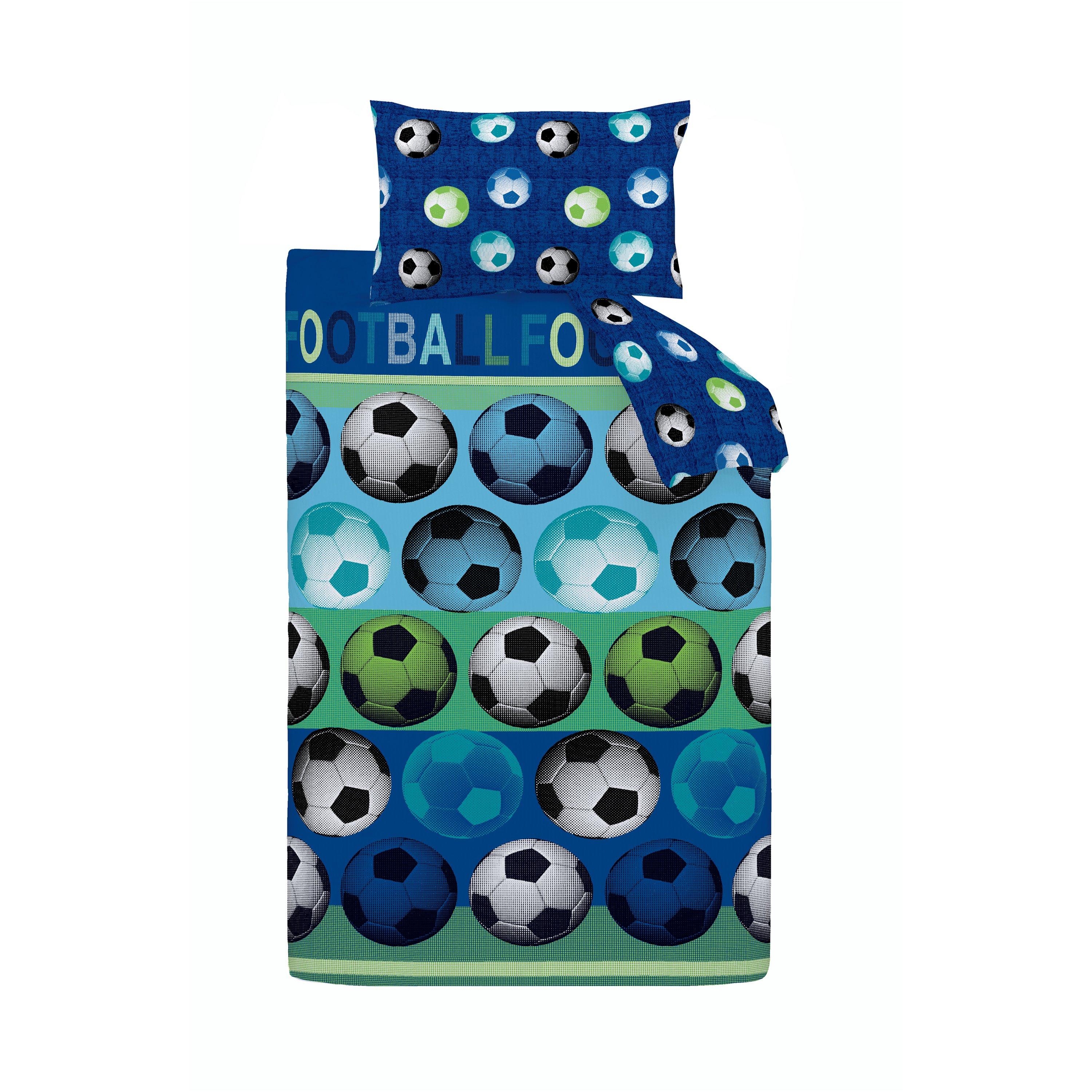 Blue - Catherine Lansfield - Football Reversible Duvet Cover Set - 4