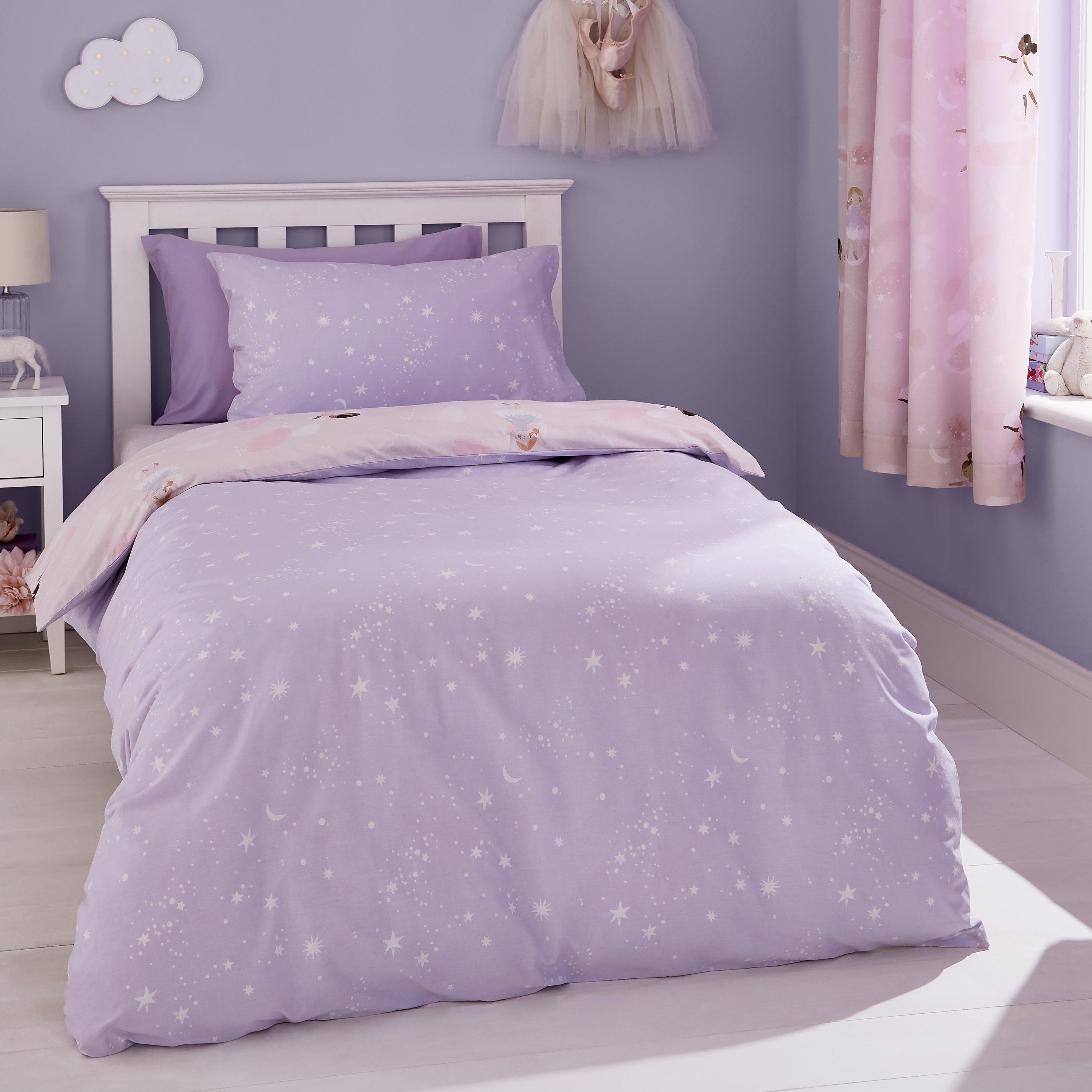 Pink - Catherine Lansfield - Dancing Fairies Reversible Duvet Cover Set - 2