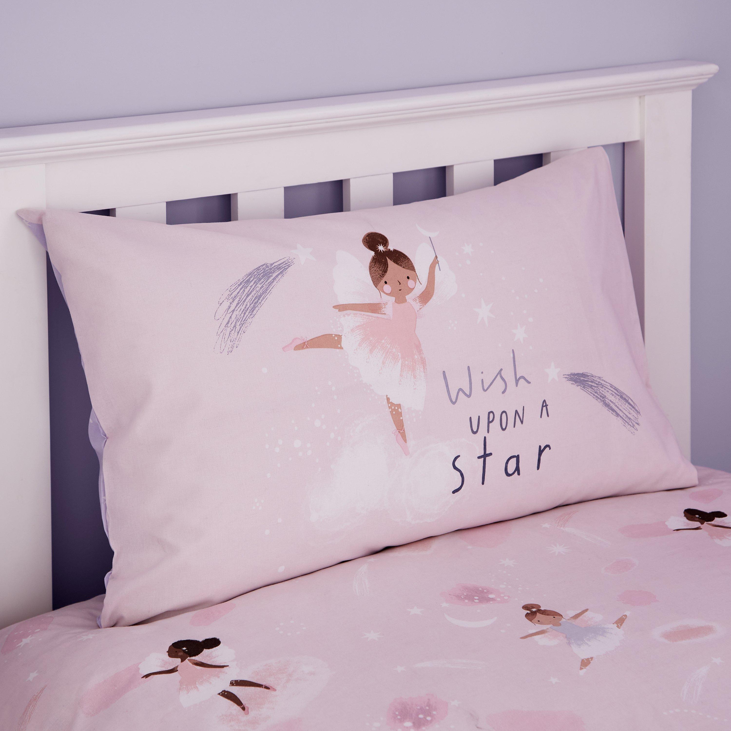 Pink - Catherine Lansfield - Dancing Fairies Reversible Duvet Cover Set - 3