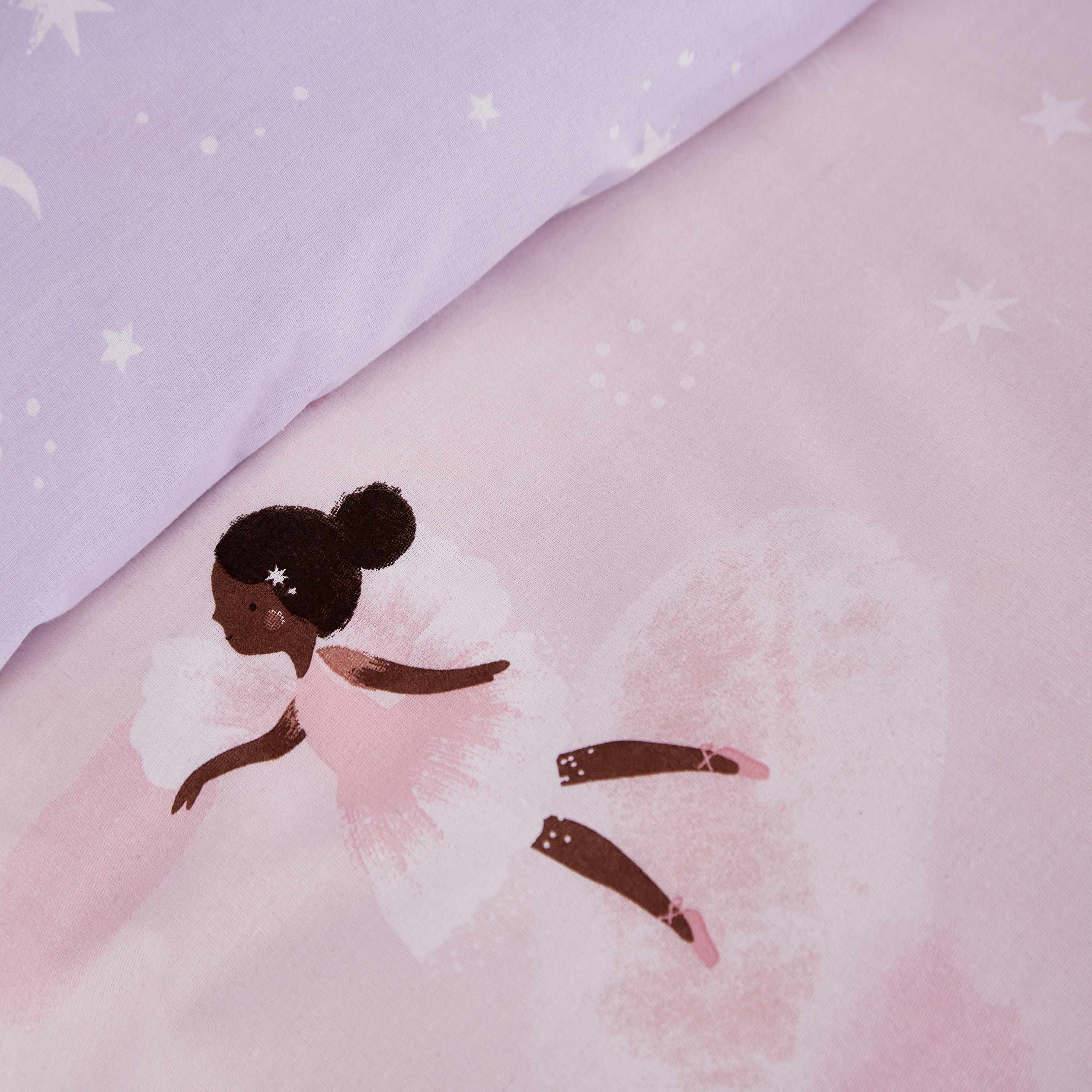 Pink - Catherine Lansfield - Dancing Fairies Reversible Duvet Cover Set - 4