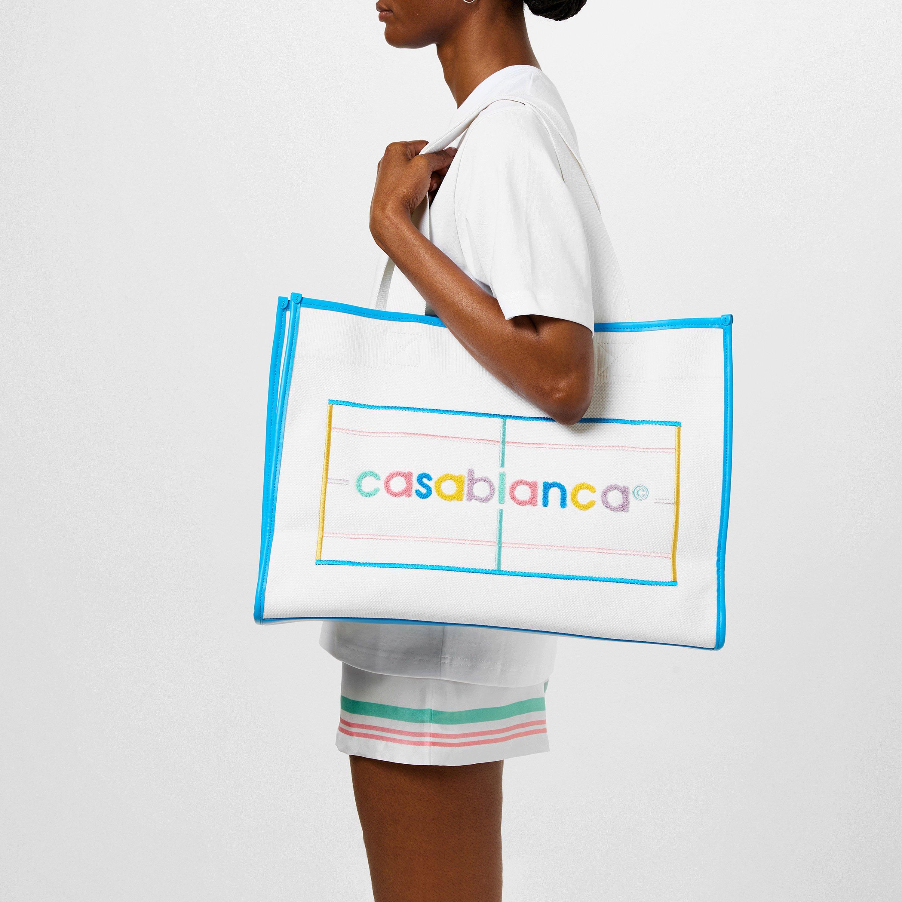 Pastel Court - Casablanca - Women's Embroidered Knitted Tote Bag - 2