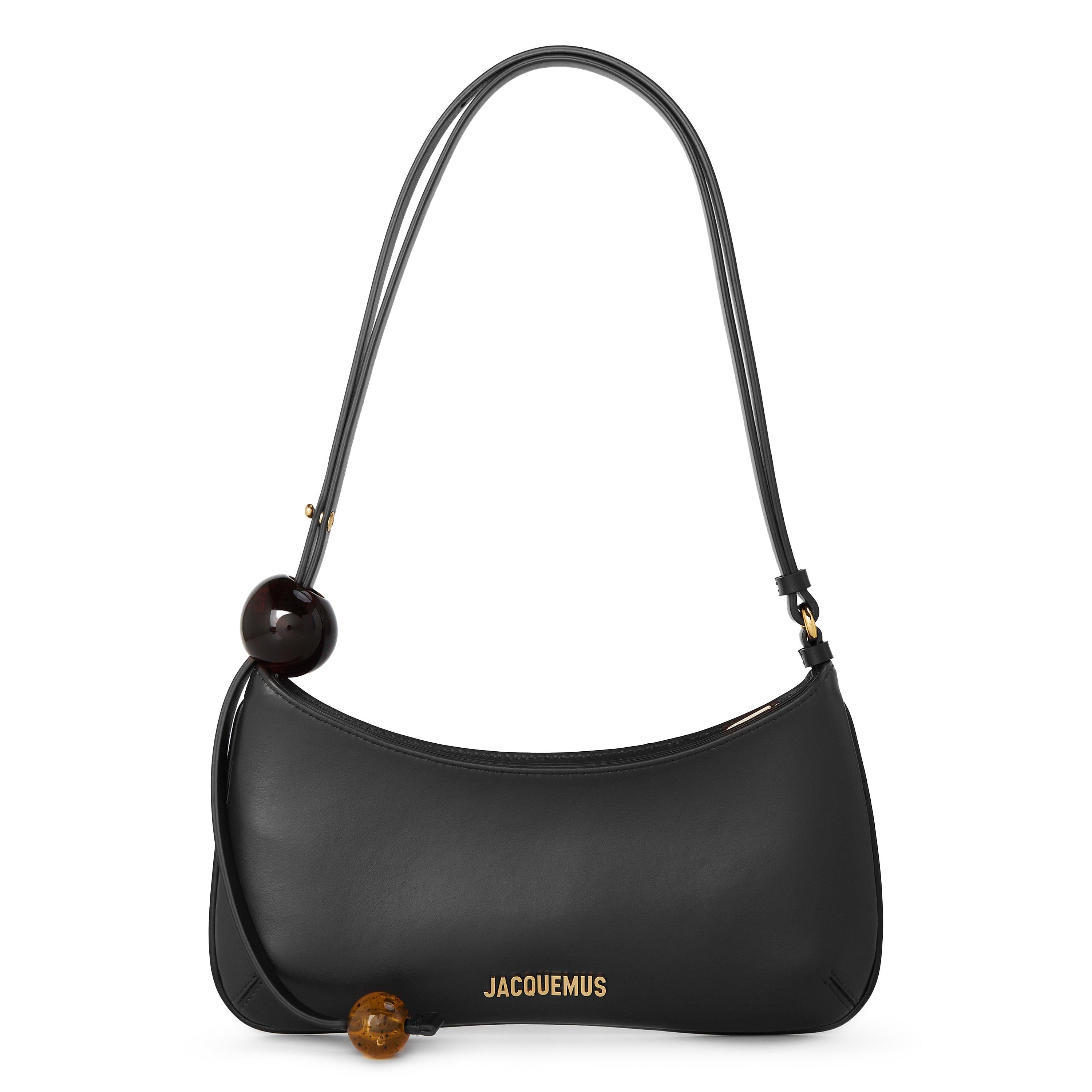 Jacquemus Womens Beaded Cotton Le Bisou Perle Shoulder Bag - Black
