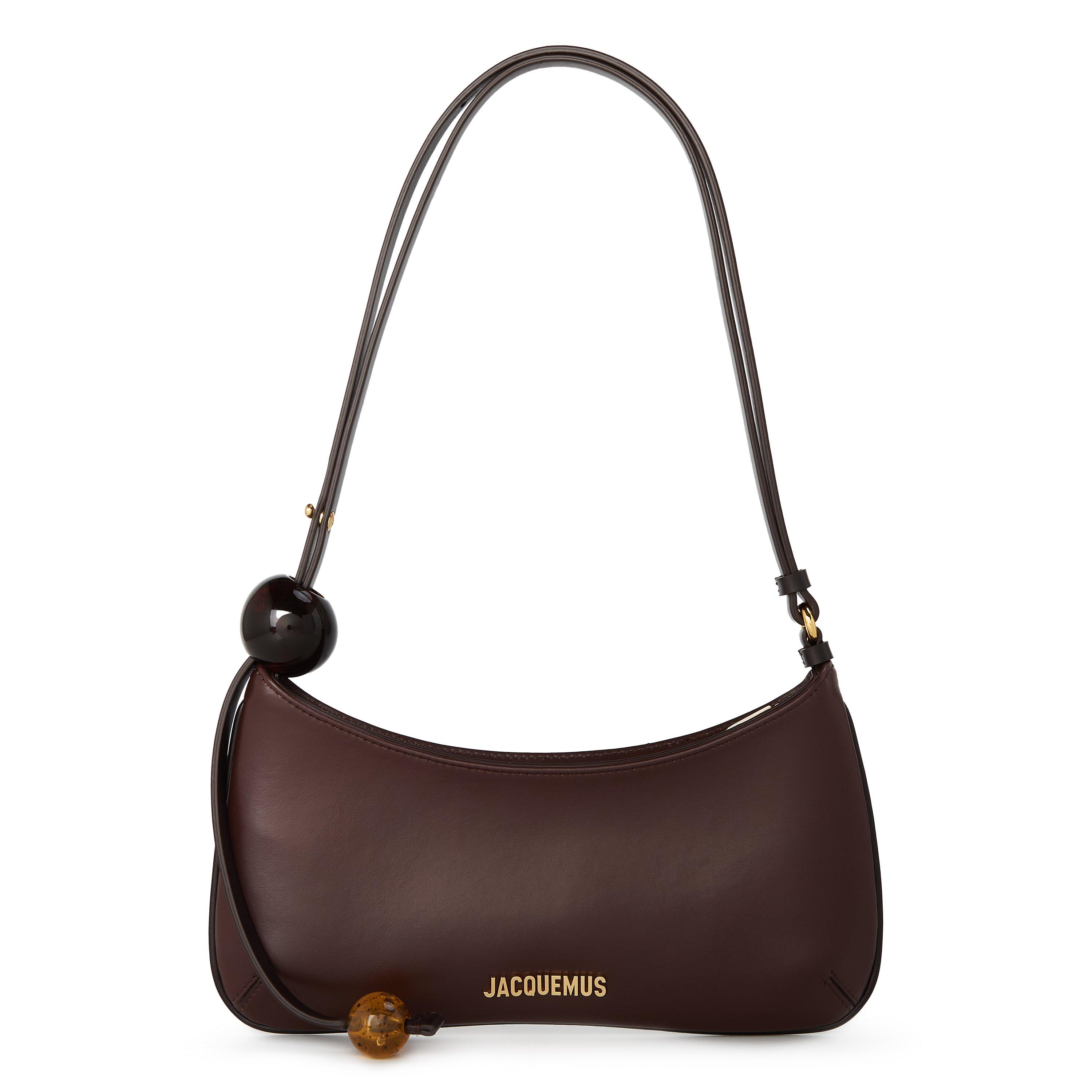 Jacquemus Womens Beaded Cotton Le Bisou Perle Shoulder Bag - Medium Brown855