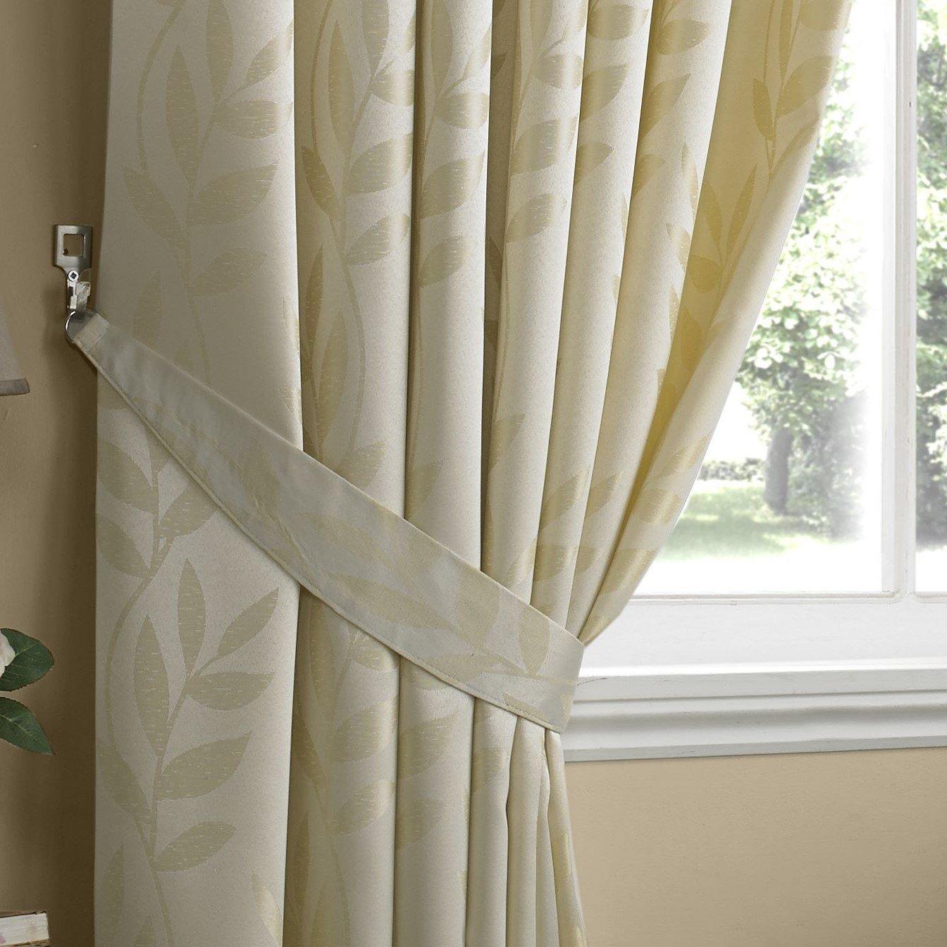 Cream - Alan Symonds - Tivoli Ring Top Lined Curtains - Pair - 3