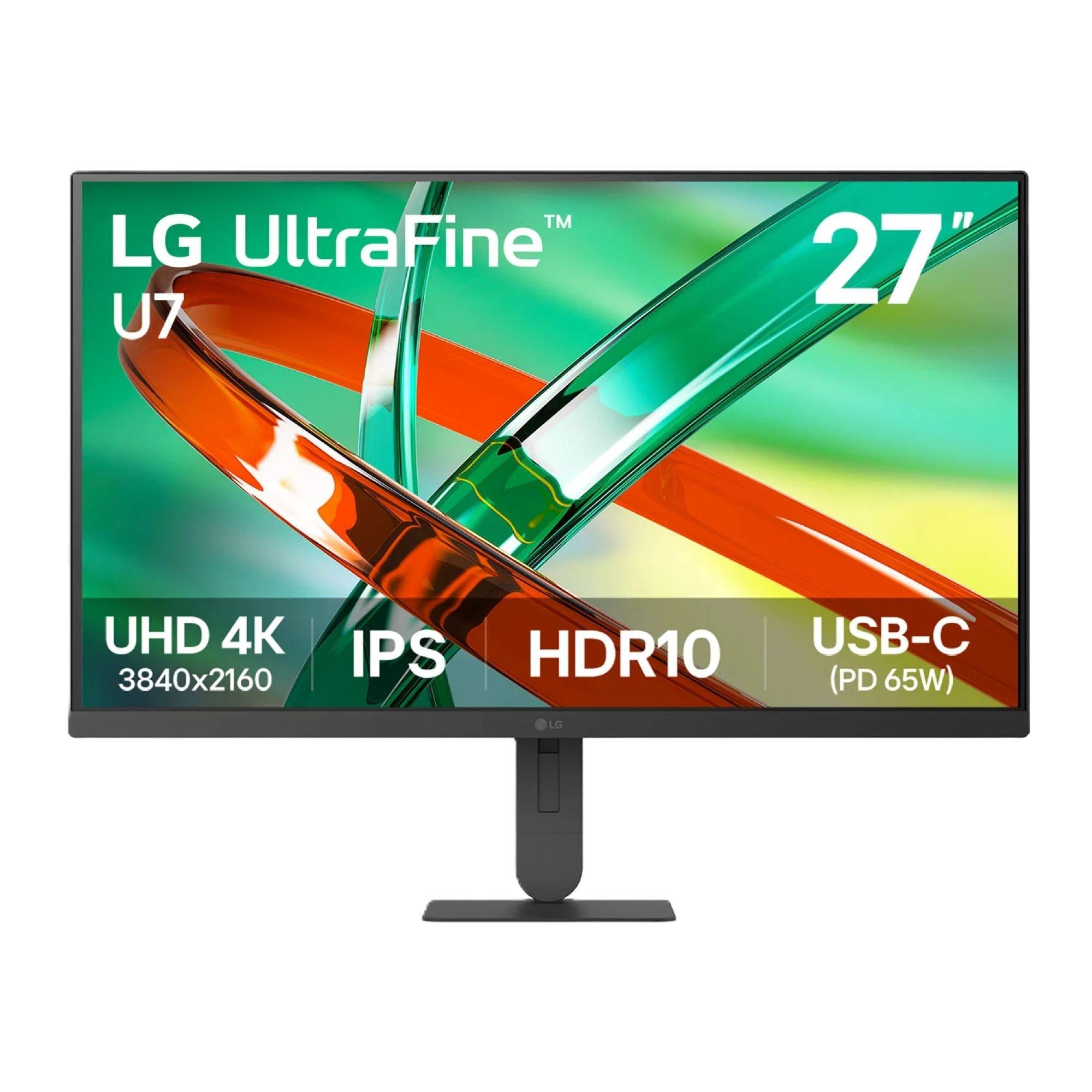 Black - LG - LG 27U730B-B 27 Inch UltraFine 4K UHD IPS USB-C Monitor - 1