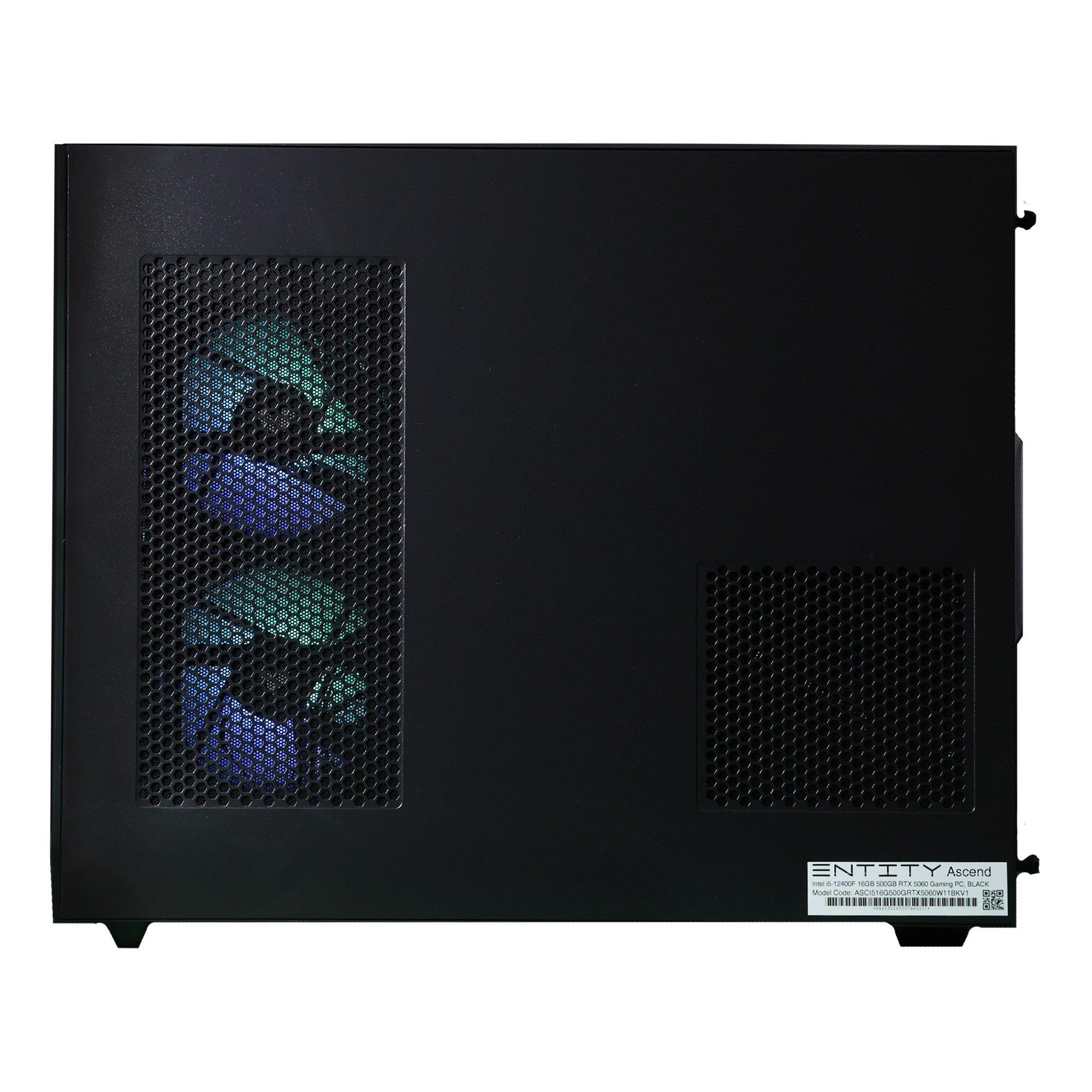 Schwarz - Entity - Entity Ascend Intel i5-12400F Geforce RTX 5060 Gaming Desktop PC R5 5060 00 - 4