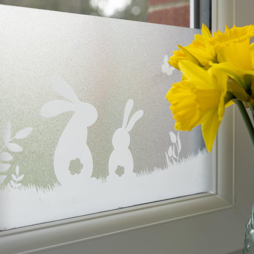 Frost - D C Fix - dc fix Lovely Rabbits Window Film Border - 4