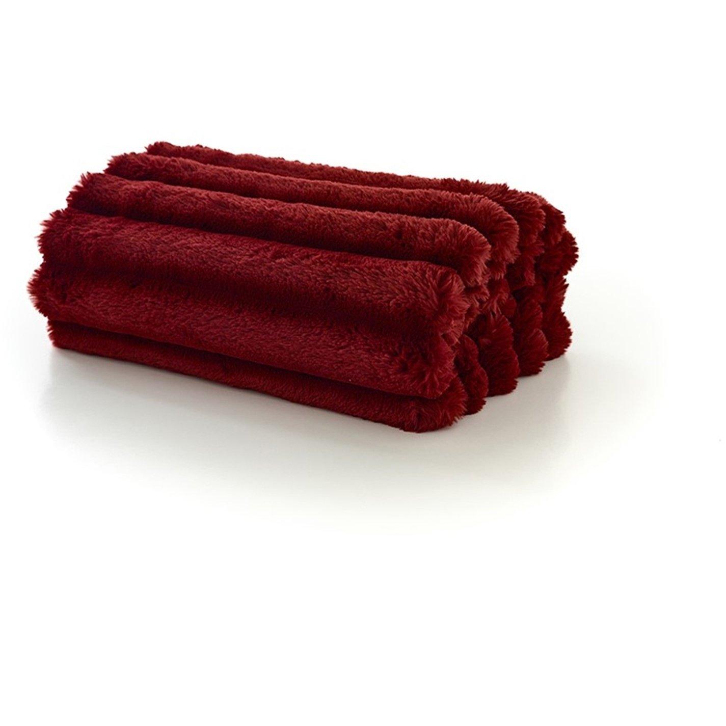 Merlot - The Lyndon Company - LC Kenwood Faux Fur Throw - 2