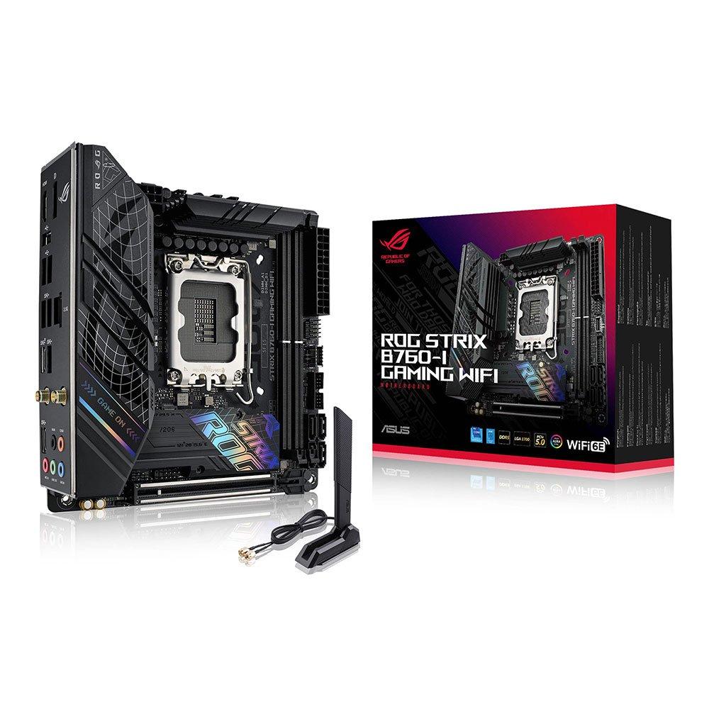 Black - ASUS - ASUS ROG STRIX B760-I gaming WIFI Intel Motherboard - 1