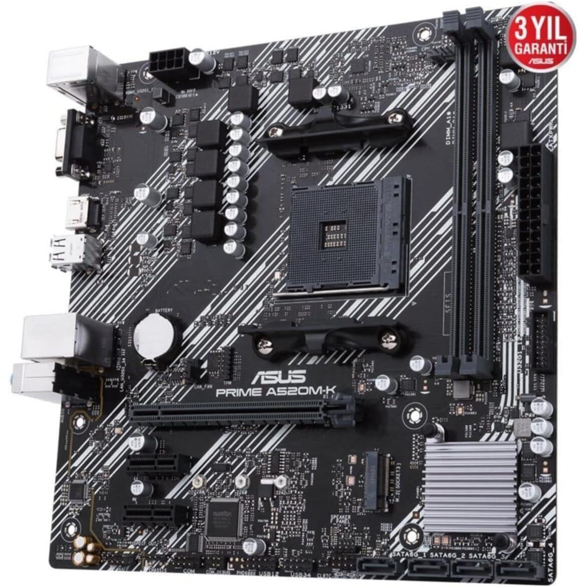 Noir - ASUS - AMD A520 (Ryzen AM4) micro ATX motherboard - 2