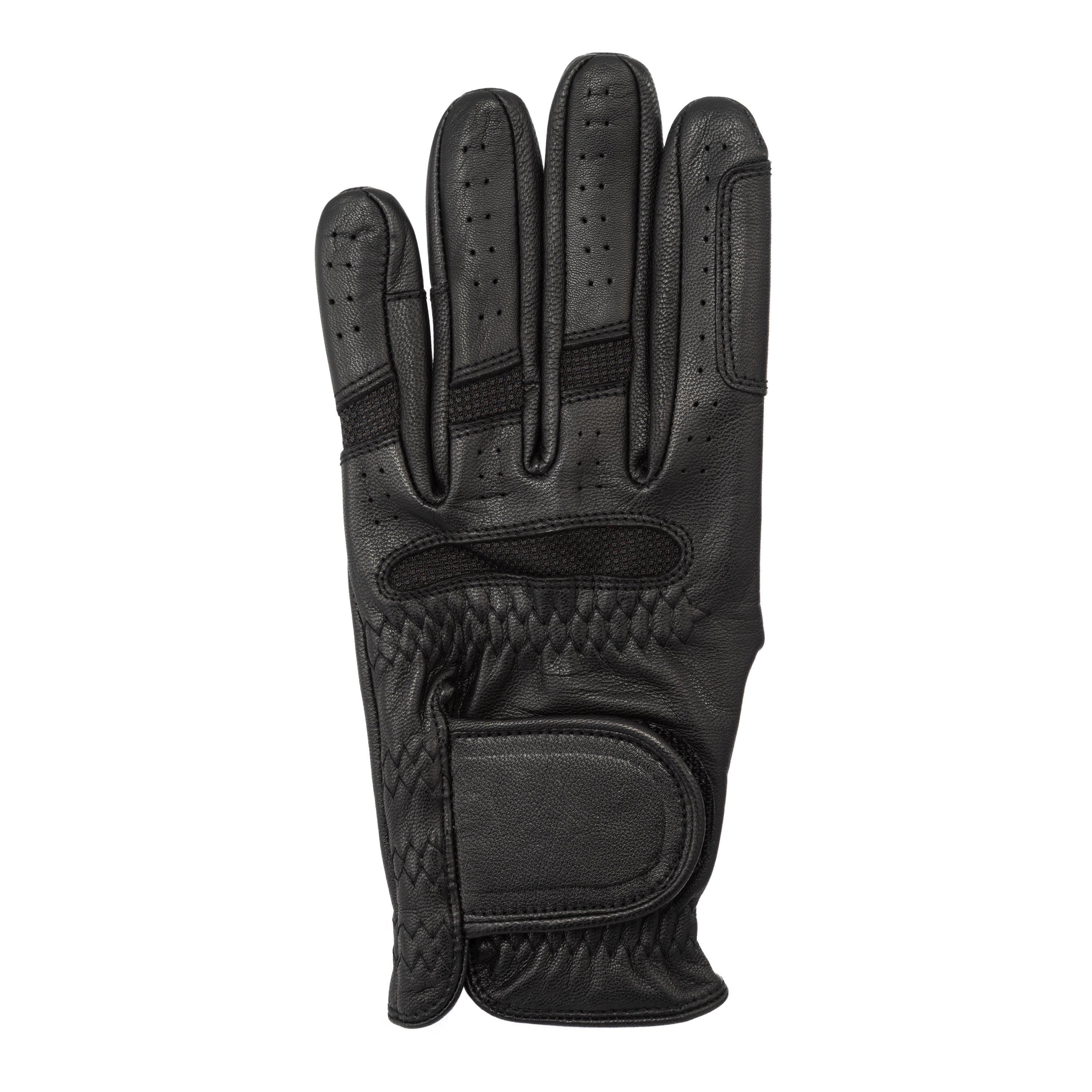 Black - Requisite - Leather Horse Riding Glove Lady - 2