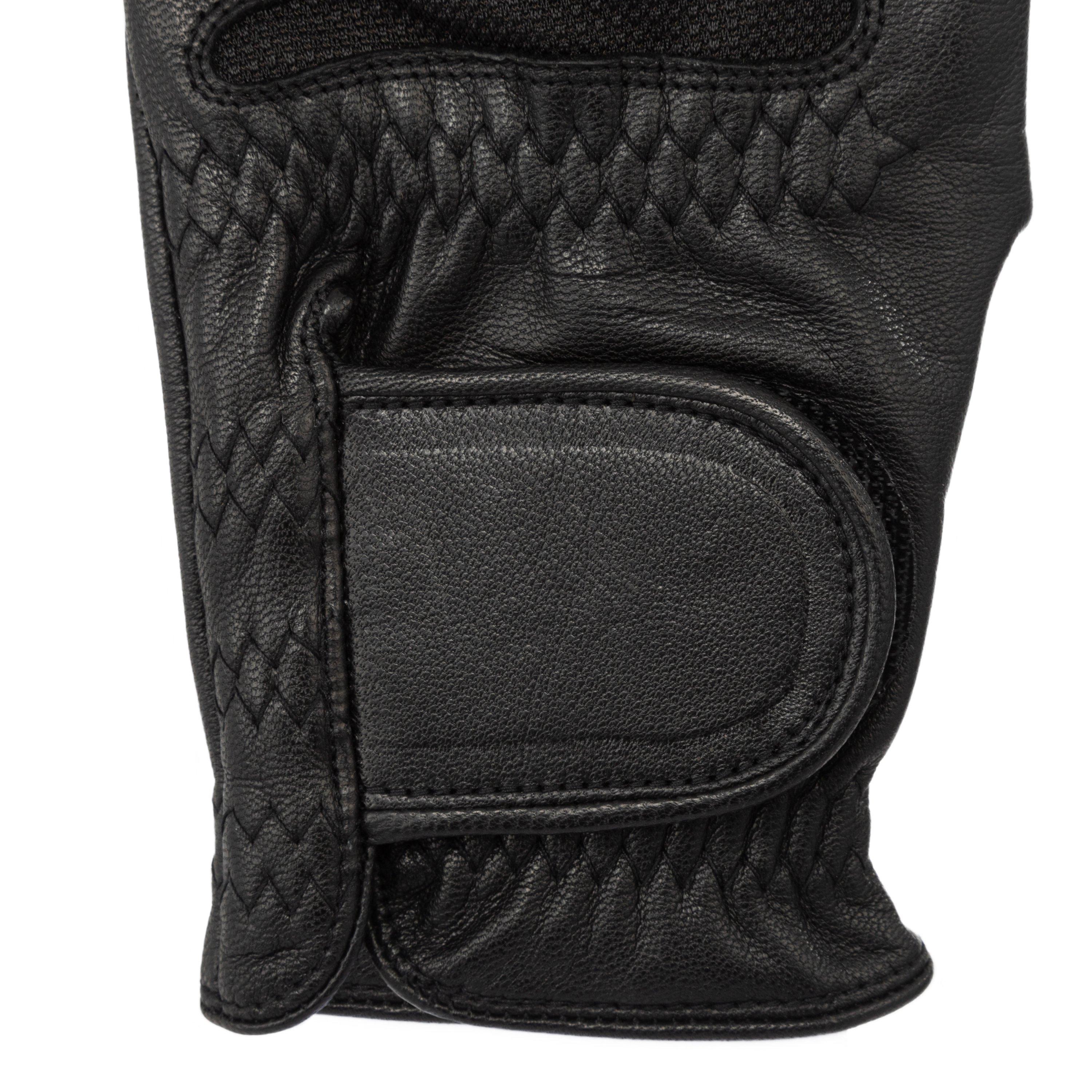 Black - Requisite - Leather Horse Riding Glove Lady - 5