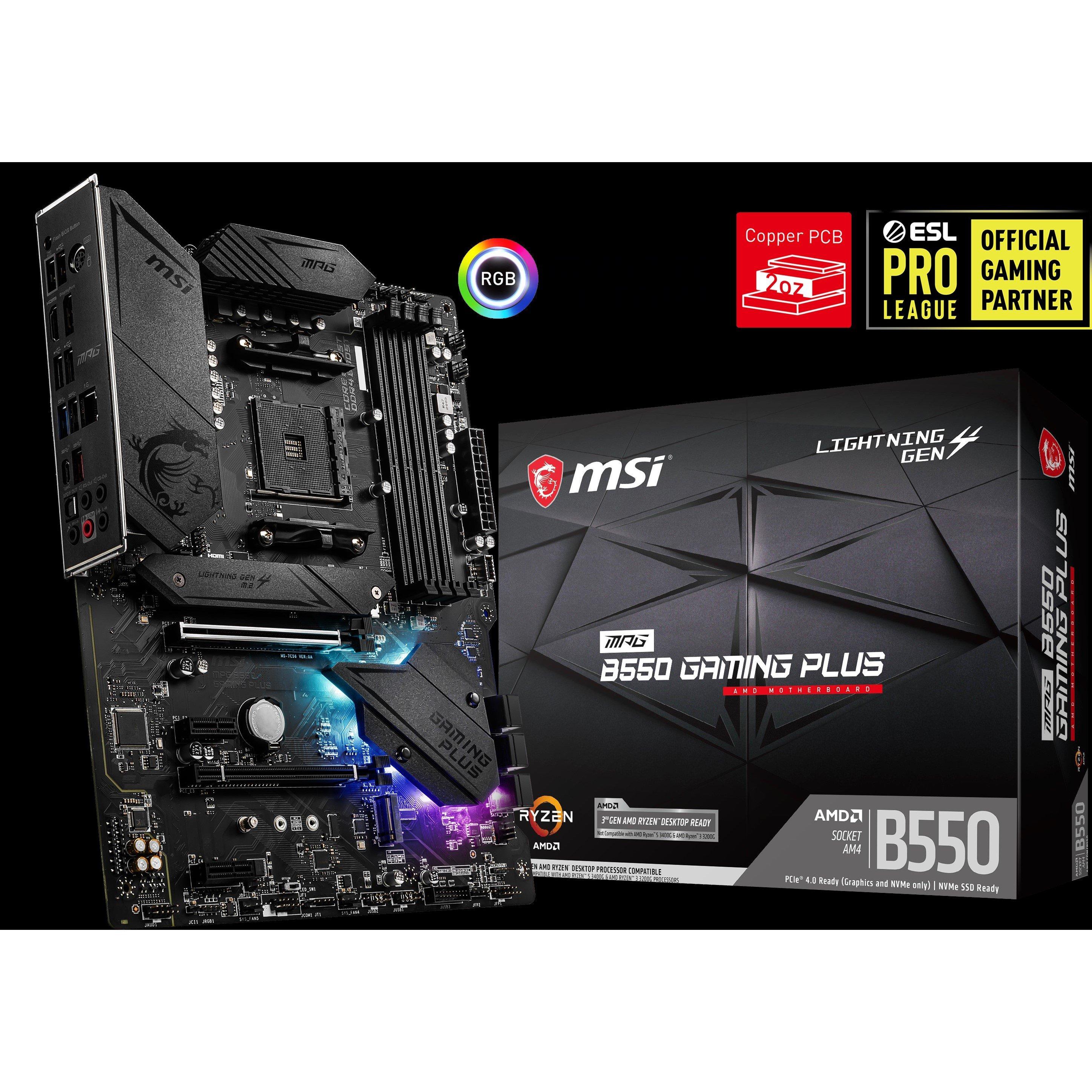 MSI B550 00 - MPG B550 GAMING PLUS - AMD Motherboard