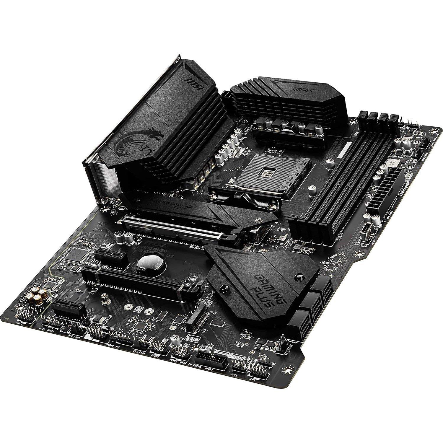 Negro - MSI - B550 00 - MPG B550 GAMING PLUS - AMD Motherboard - 6