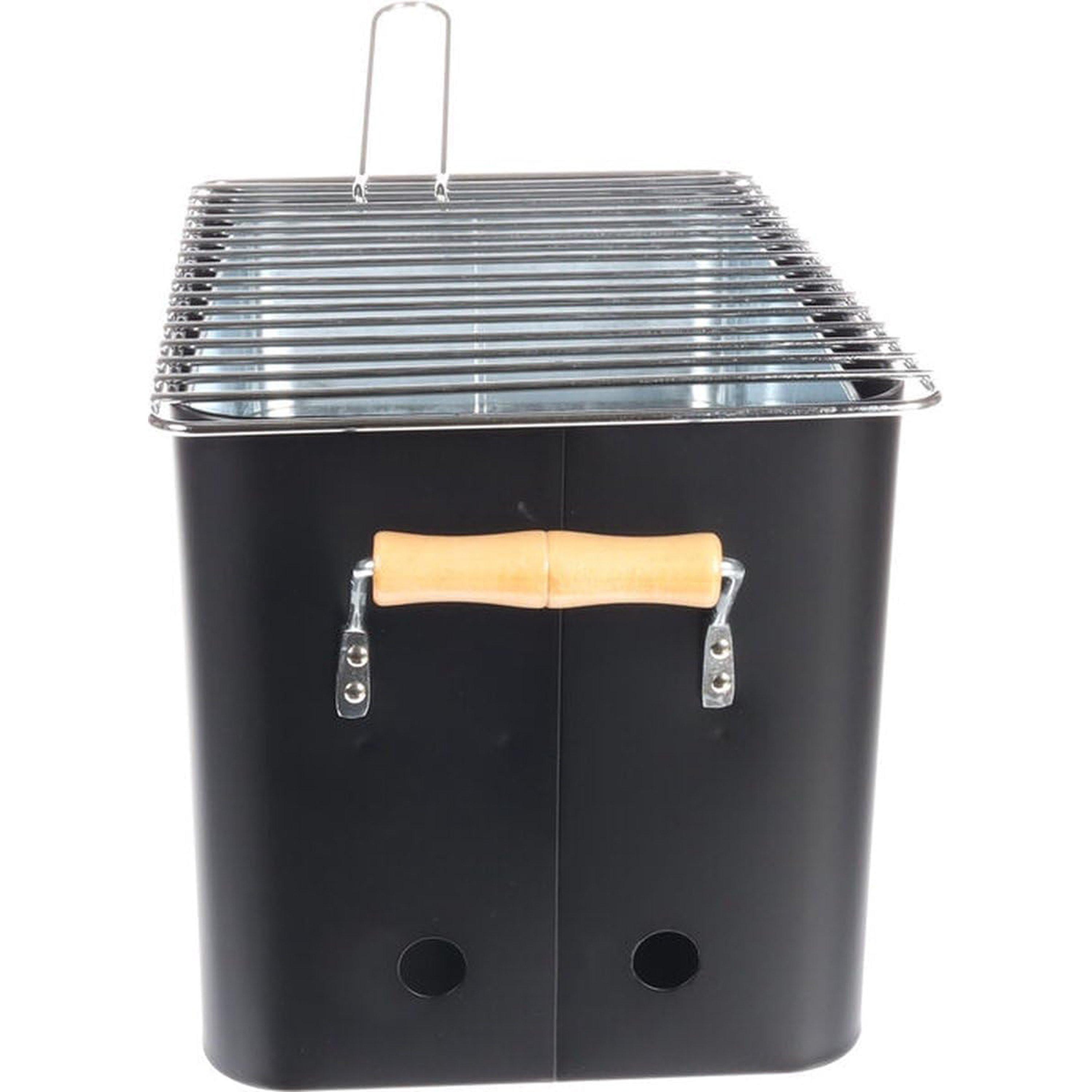 Black - Redcliffs - BBQ Rectangular Mat Black With Wooden Grips - 3