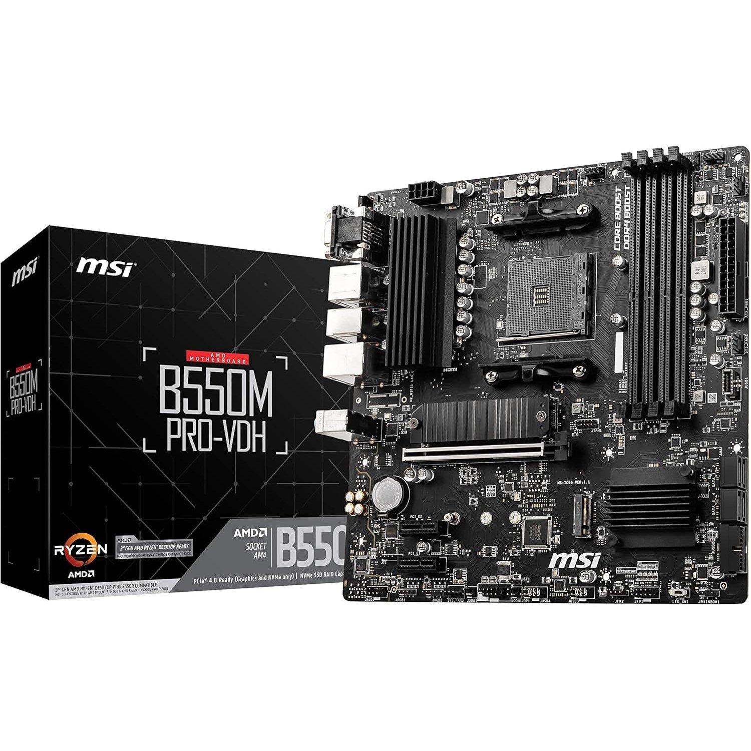 MSI MSI B550 00 - B550M PRO-VDH - AMD Motherboard - Black