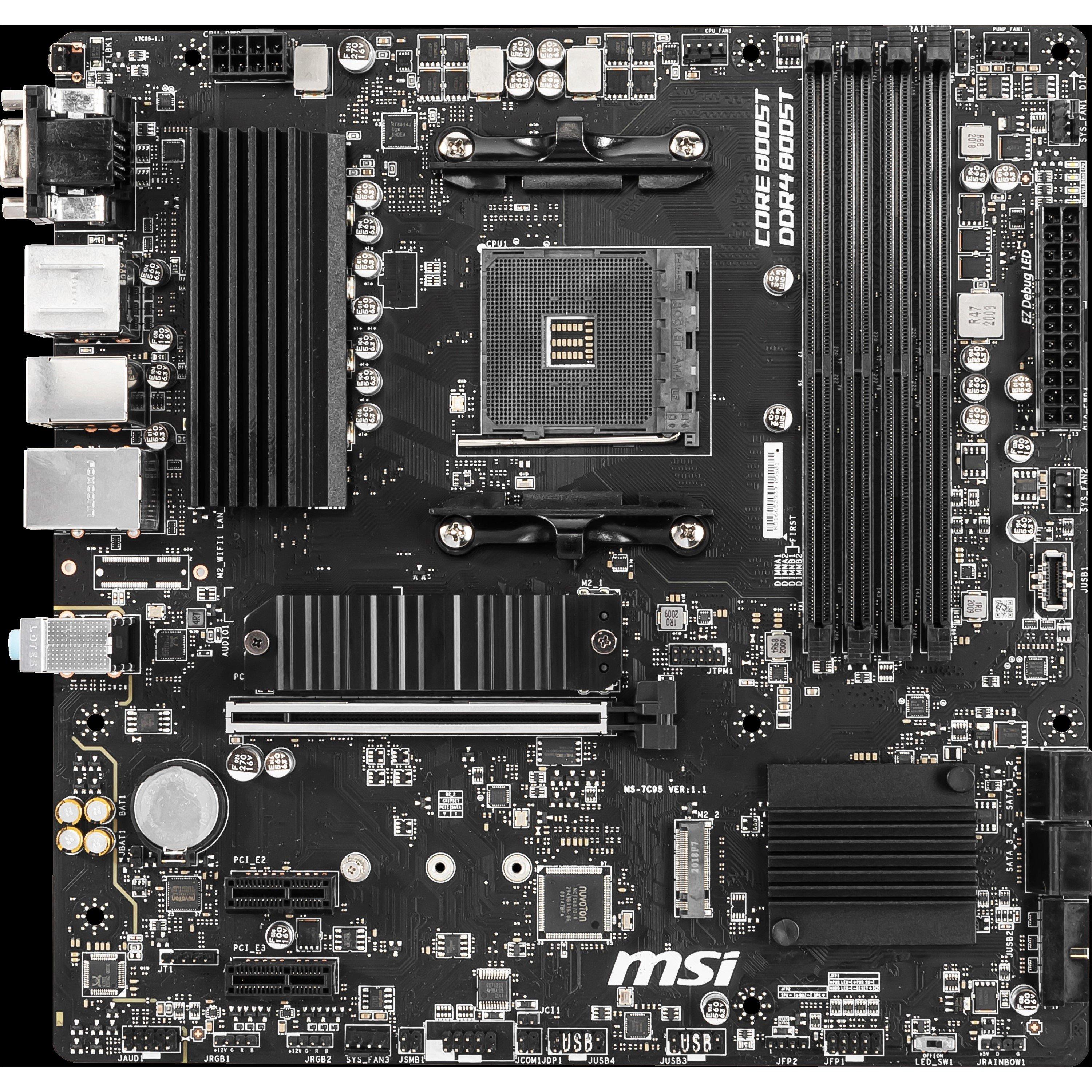 Schwarz - MSI - MSI B550 00 - B550M PRO-VDH - AMD Motherboard - 5