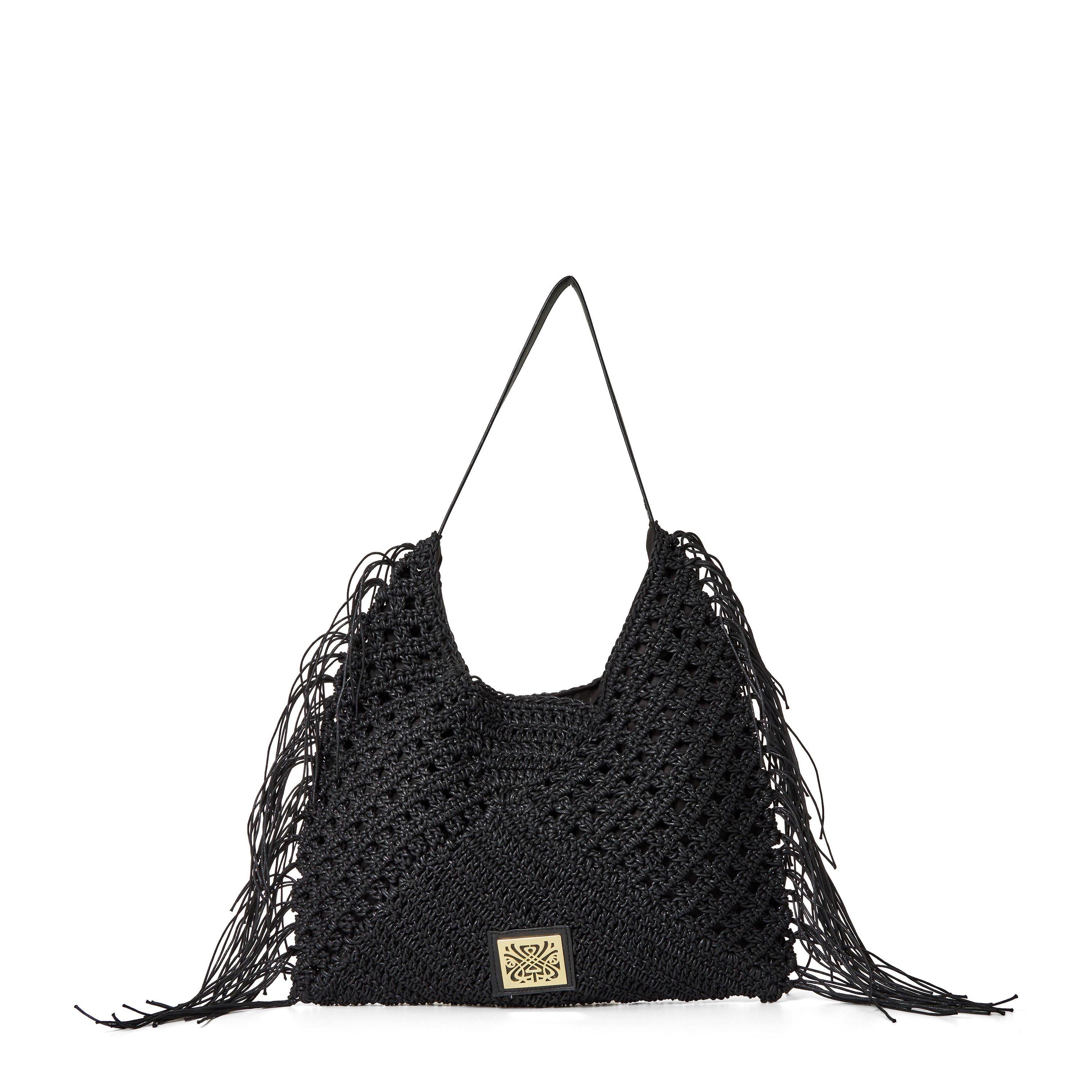 Black - Biba - Women's Fringe Shoulder Bag - 1